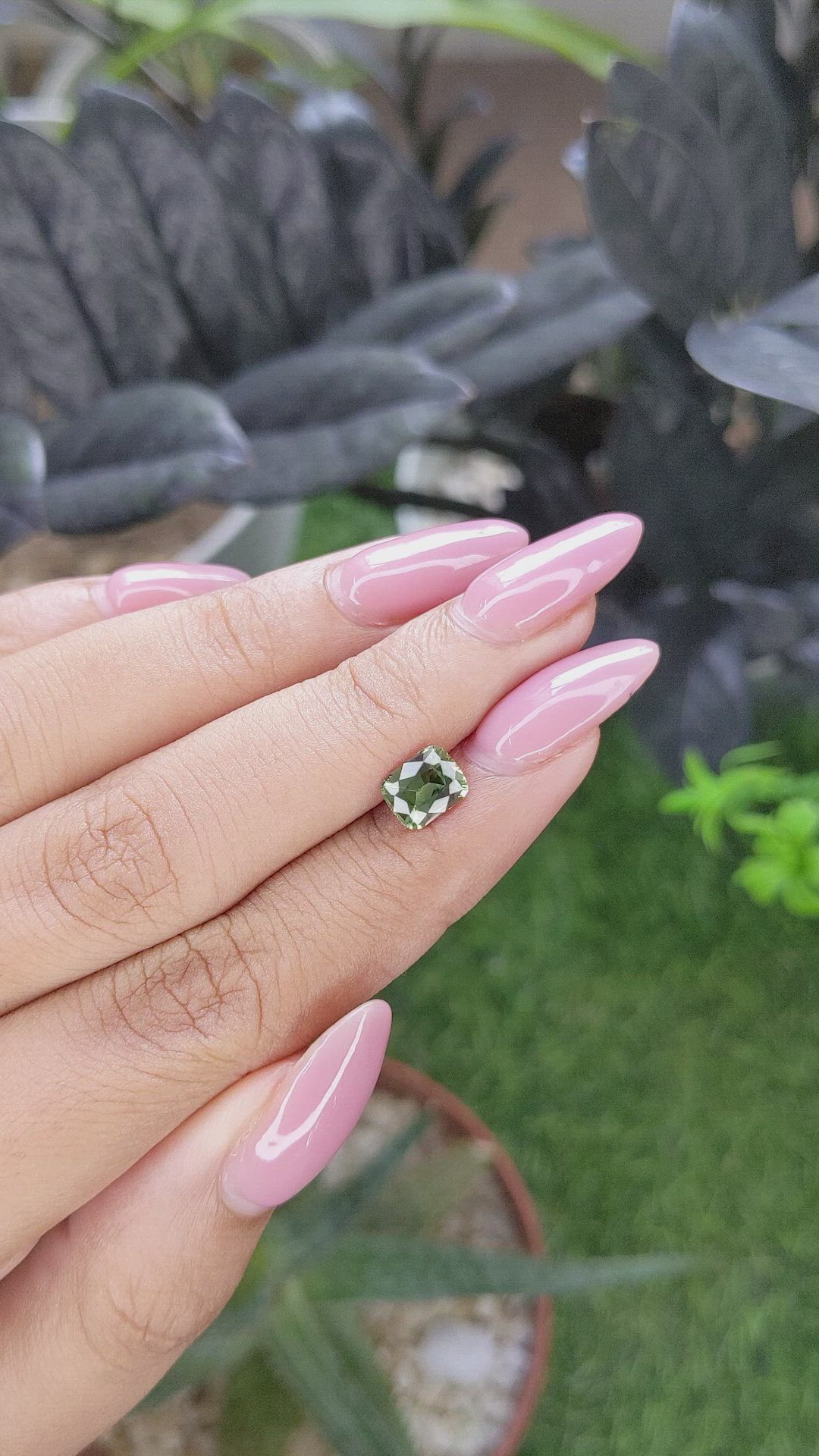 1.24 Ct. Bluish Green Sapphire from Madagascar Size Video