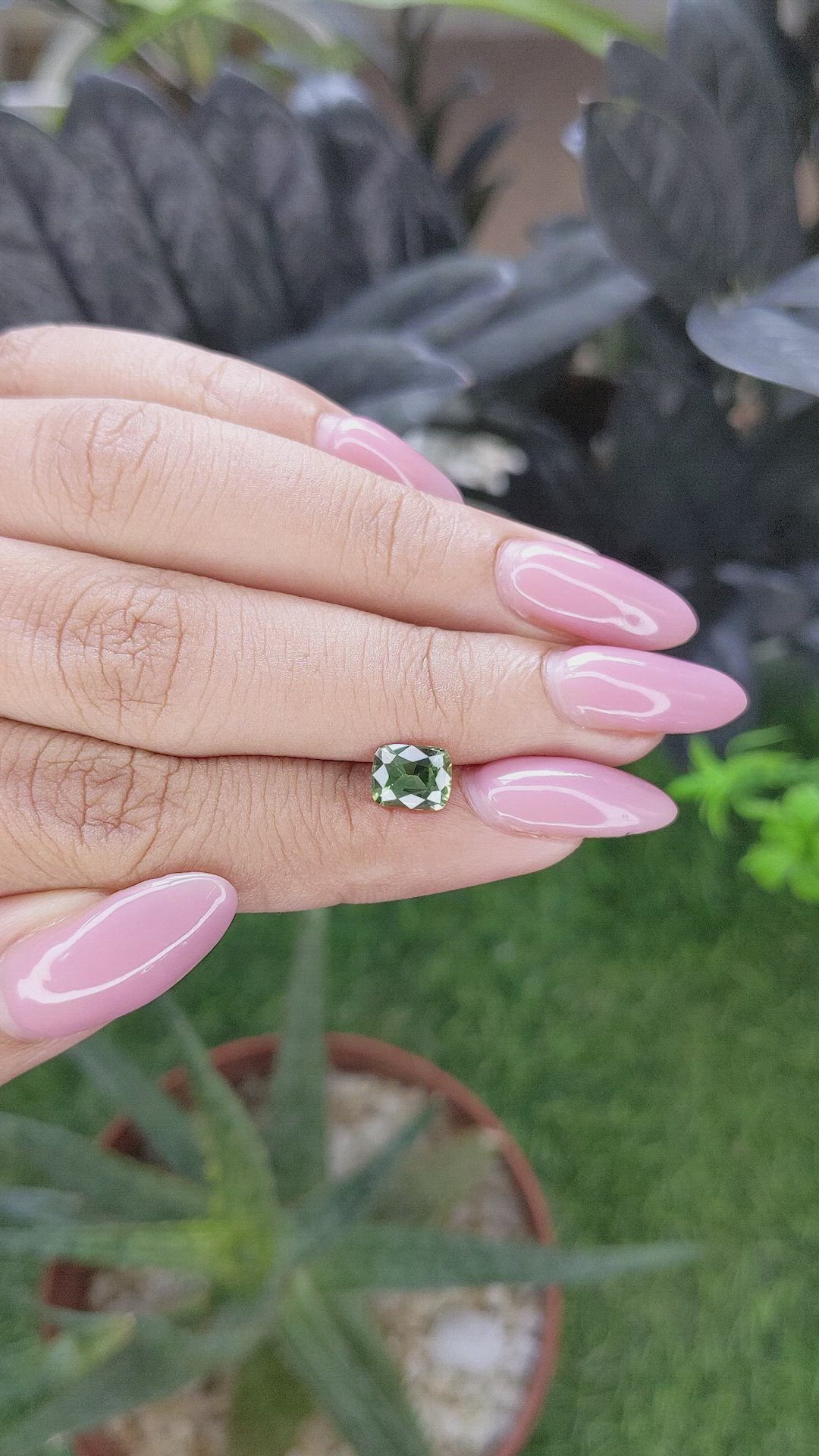 1.24 Ct. Bluish Green Sapphire from Madagascar Size Video