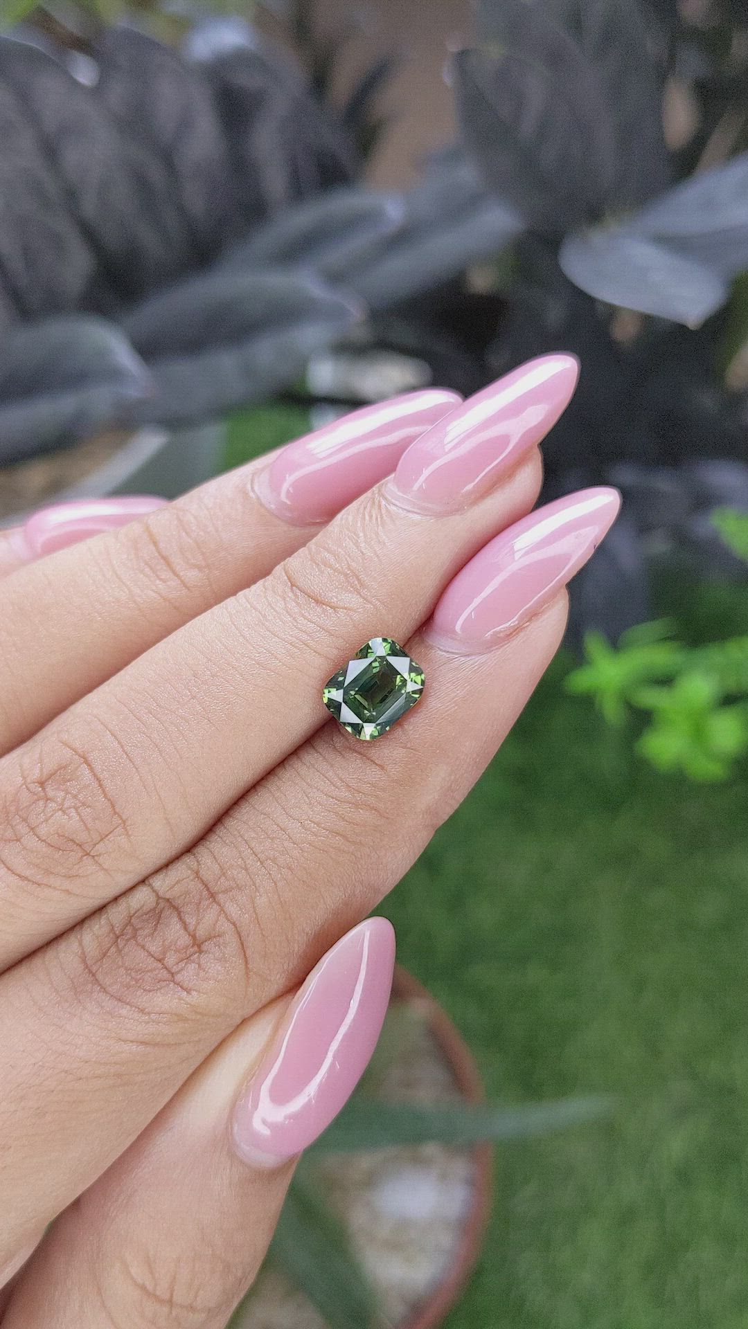 2.01 Ct. Bluish Green Sapphire from Australia Size Video