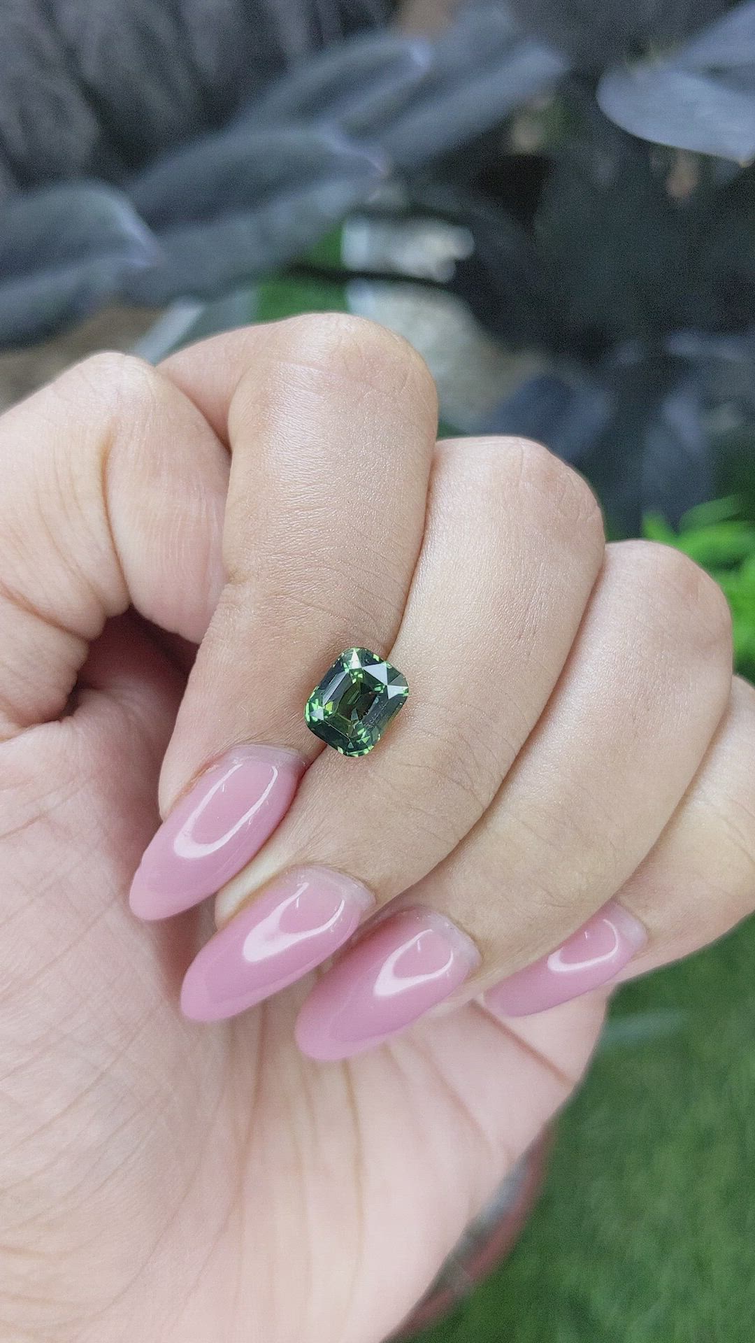 2.01 Ct. Bluish Green Sapphire from Australia Size Video
