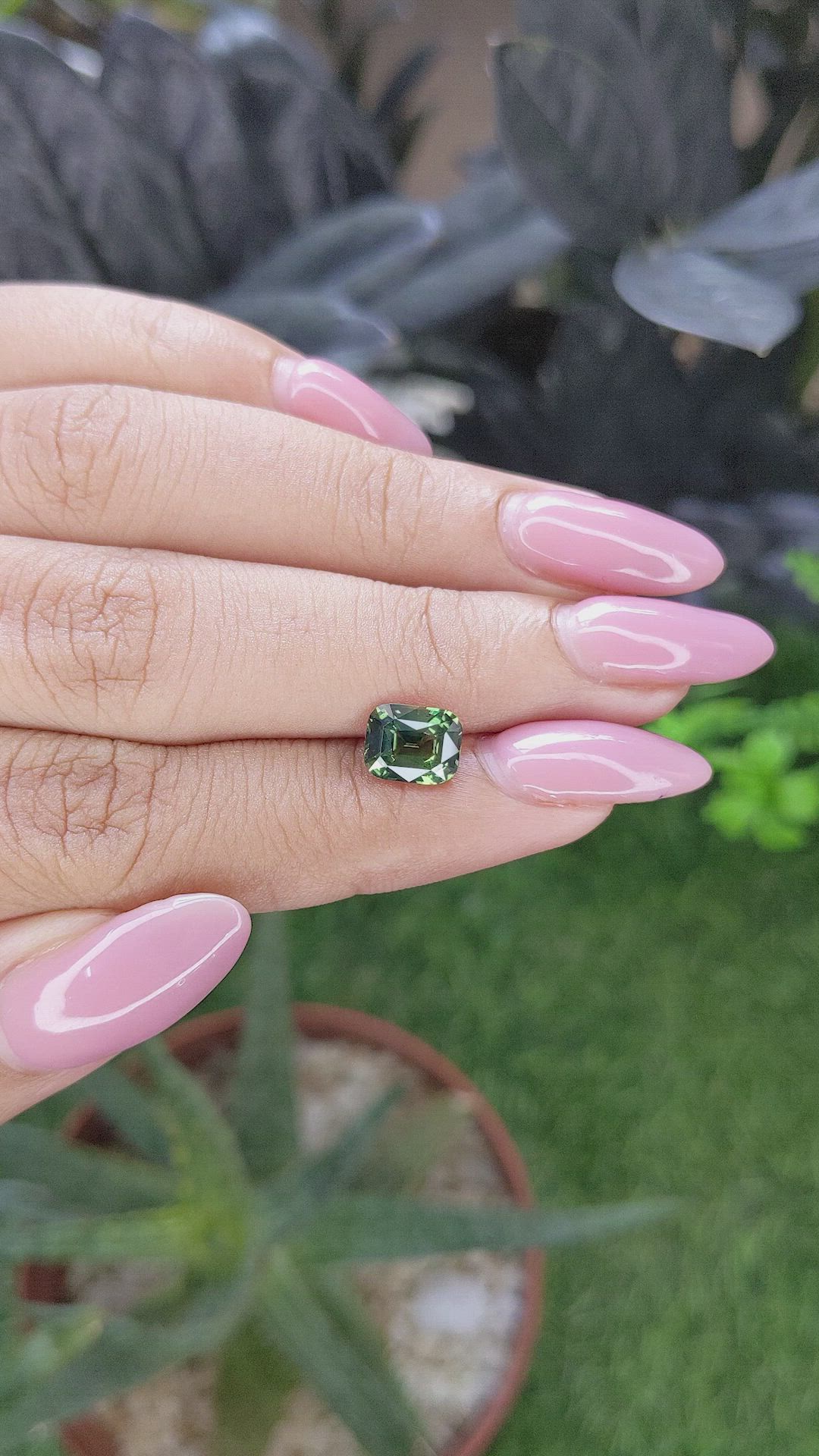 2.01 Ct. Bluish Green Sapphire from Australia Size Video