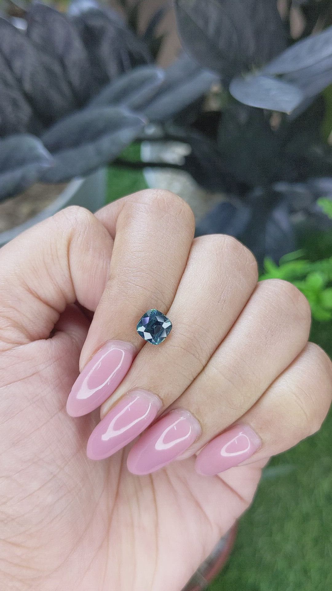 1.55 Ct. Greenish Blue Sapphire from Madagascar Size Video