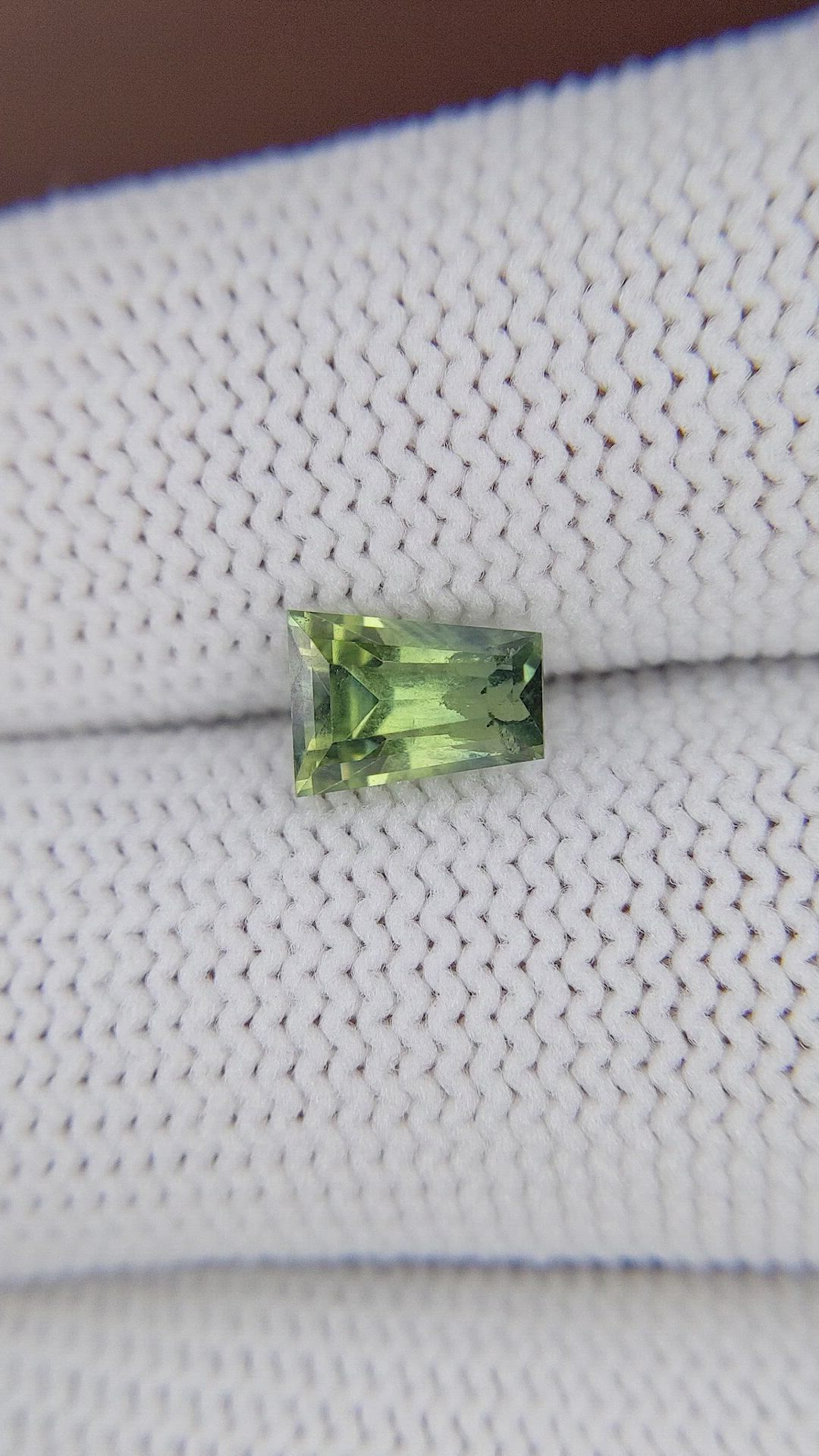 1.72 Ct. Yellowish Green Sapphire from Madagascar Size Video