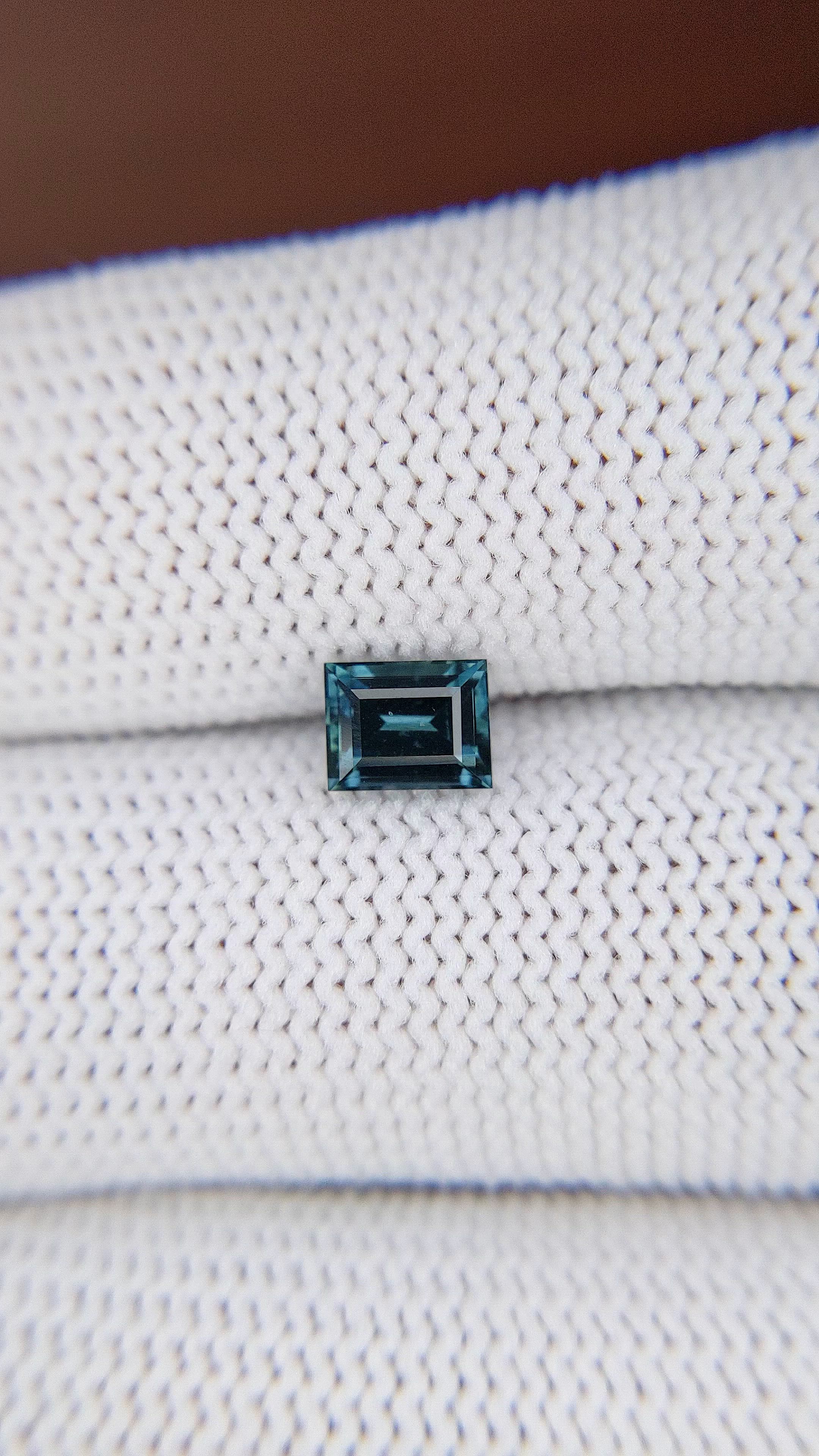 1.04 Ct. Greenish Blue Sapphire from Madagascar Size Video