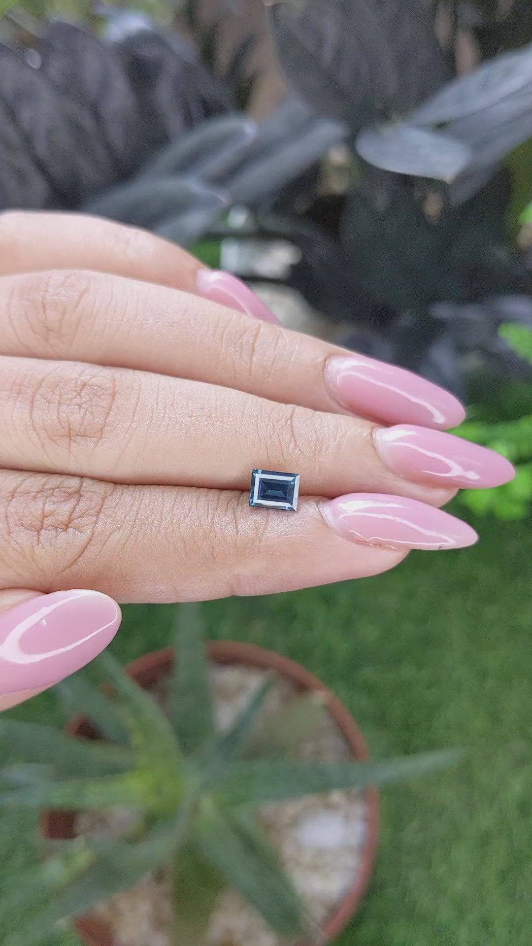 1.04 Ct. Greenish Blue Sapphire from Madagascar Size Video
