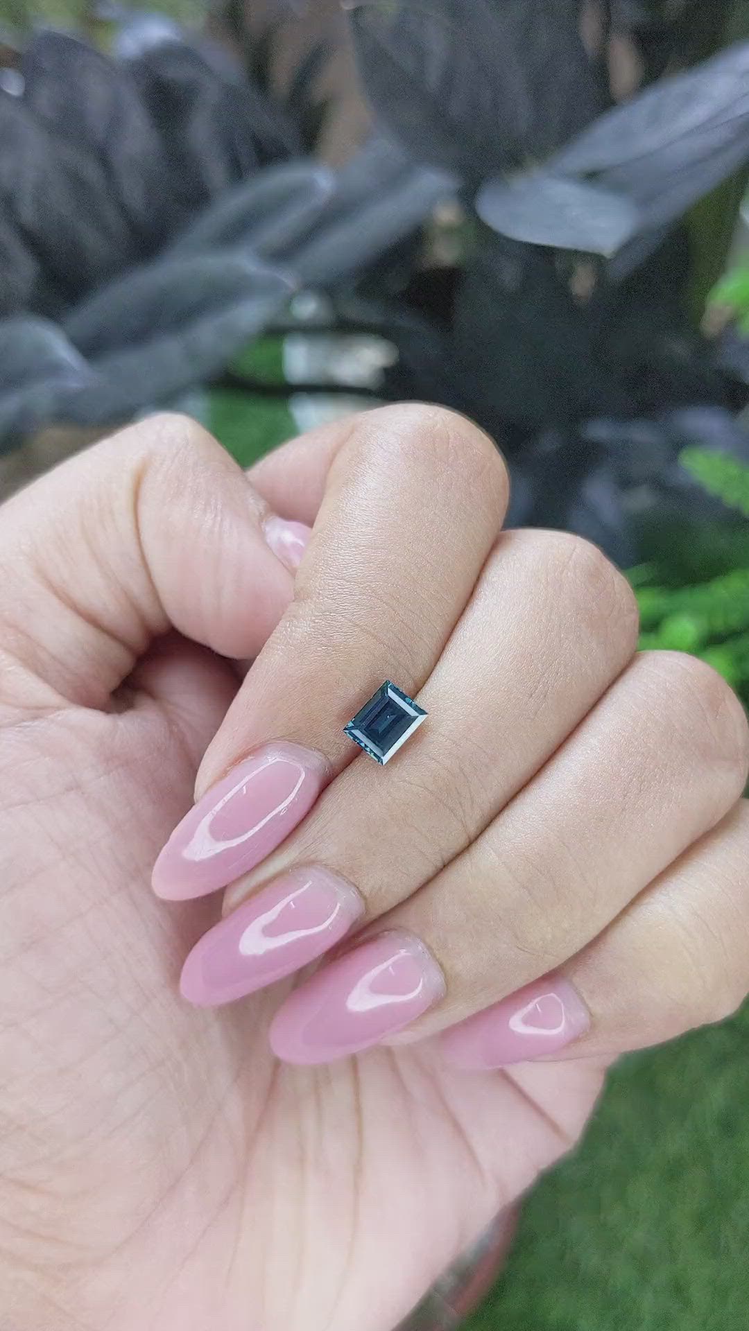 1.04 Ct. Greenish Blue Sapphire from Madagascar Size Video