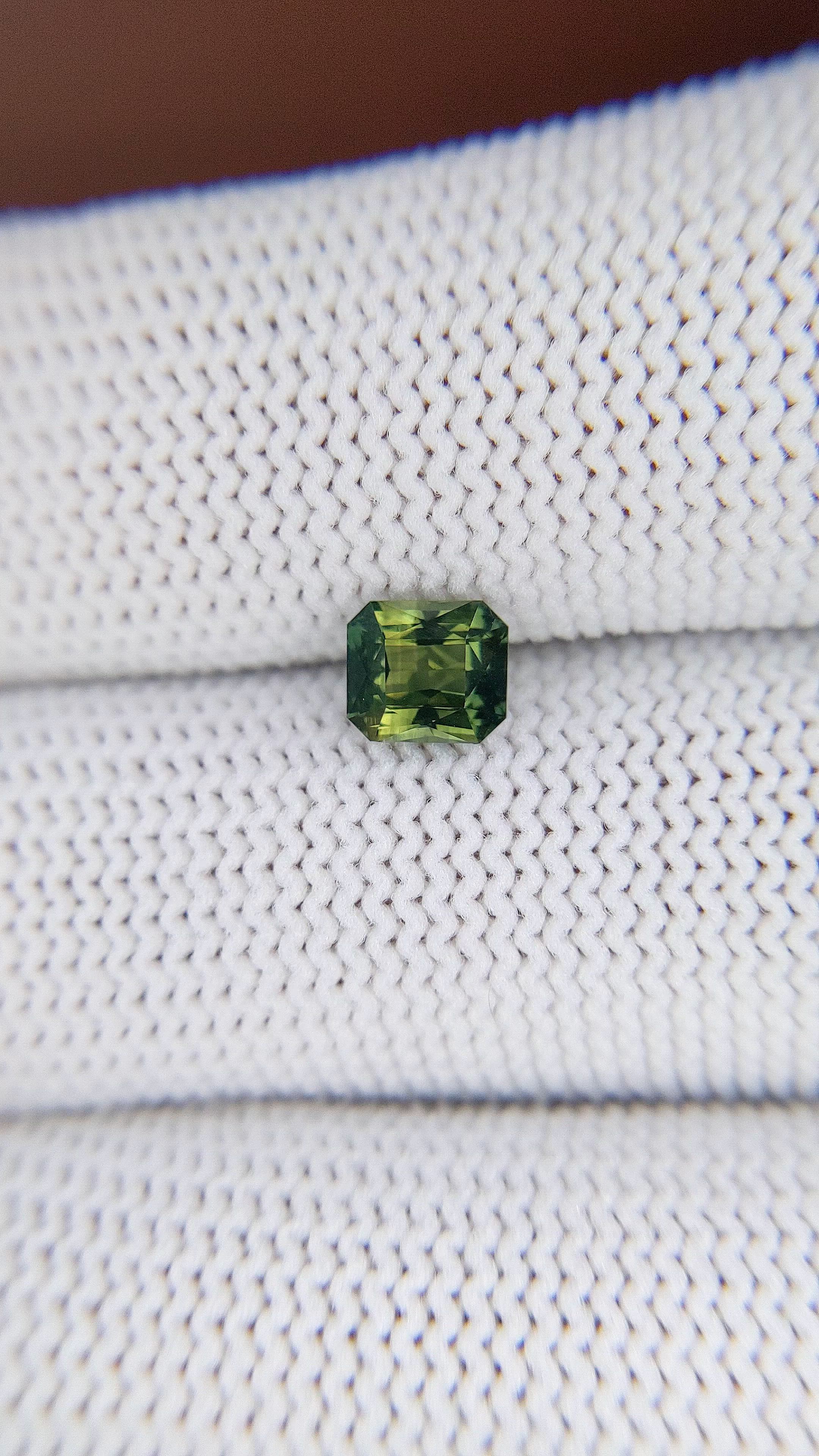 1.09 Ct. Yellowish Green Sapphire from Australia Size Video