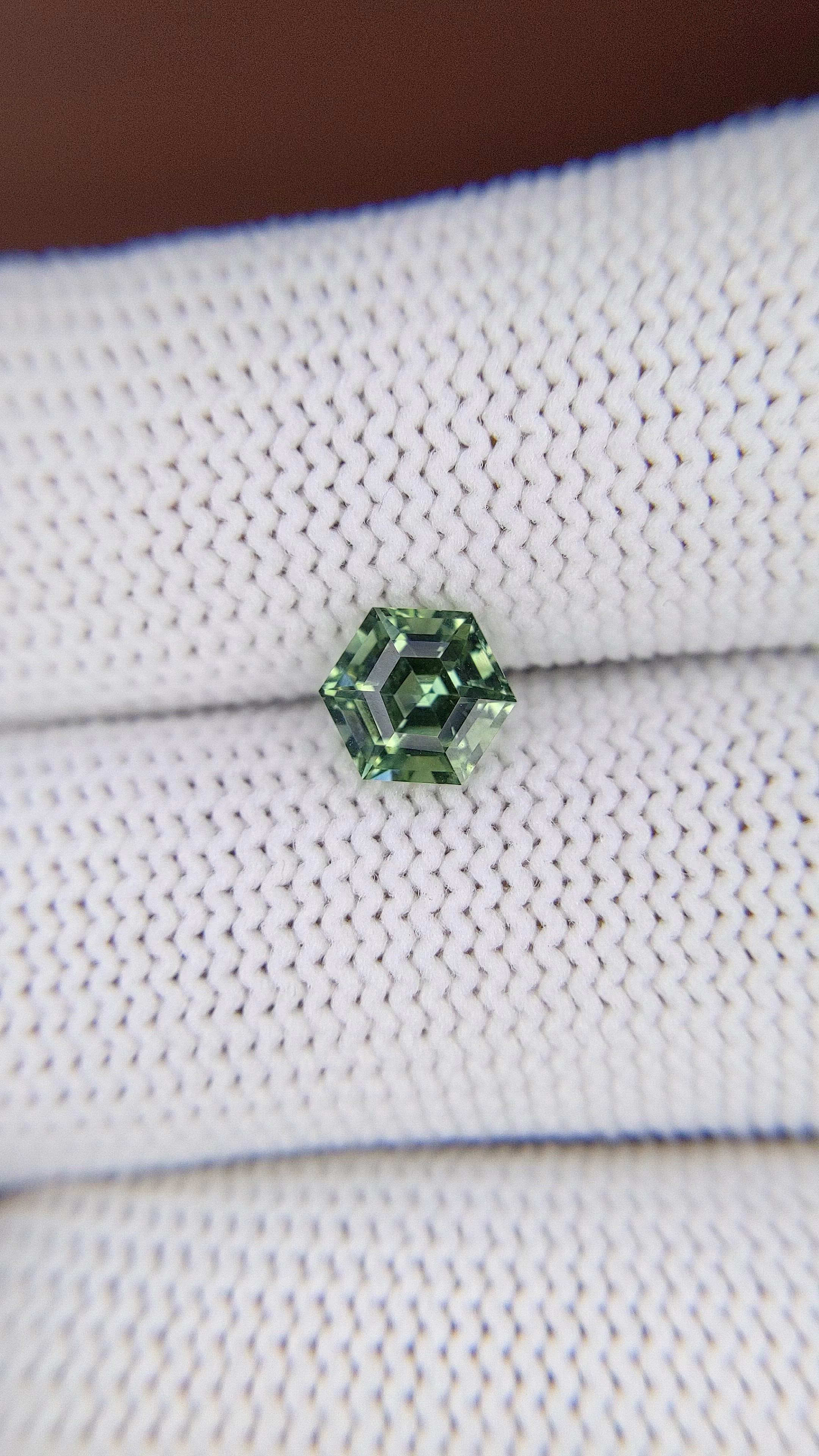 1.39 Ct. Bluish Green Sapphire from Madagascar Size Video