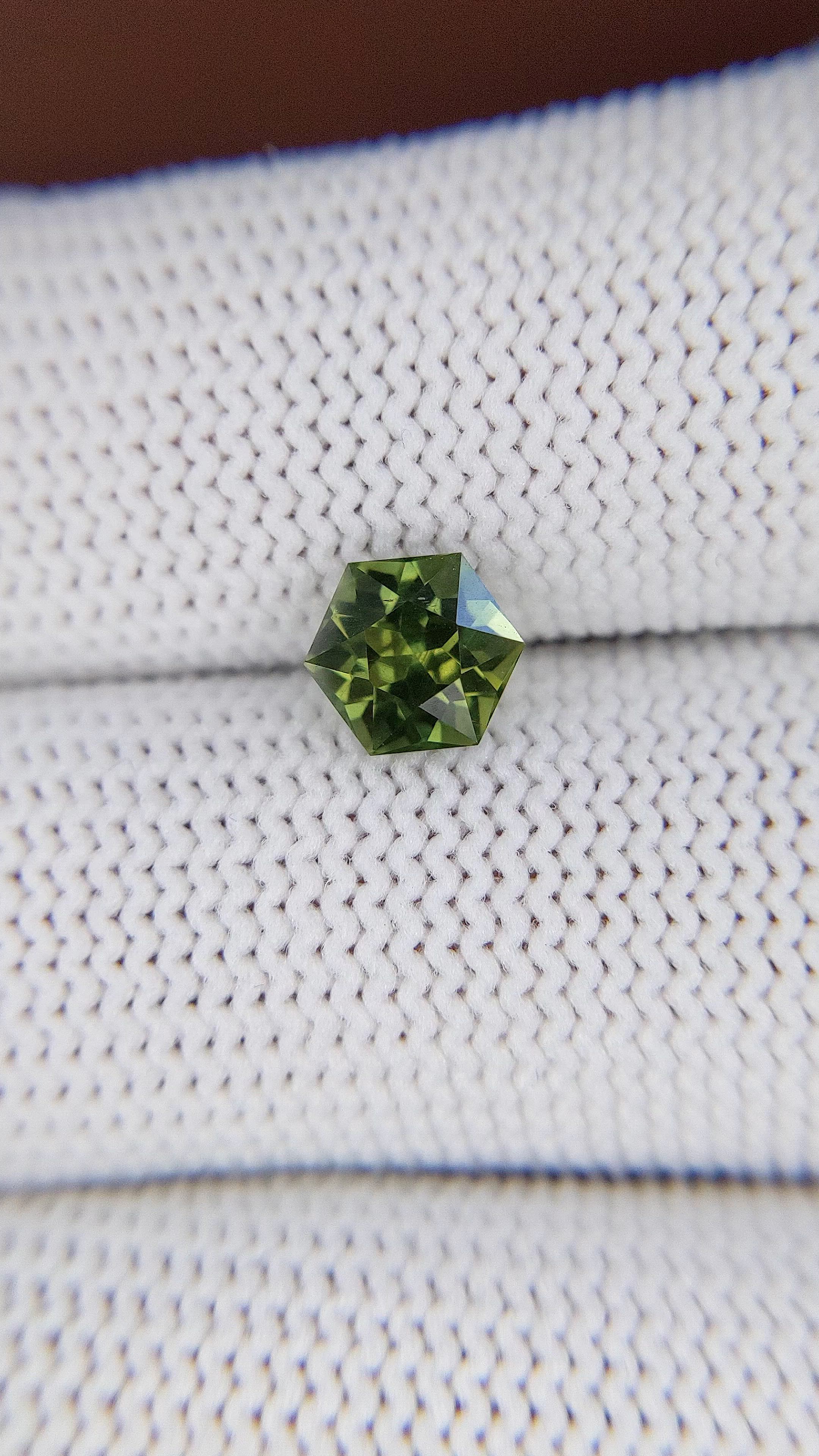 1.59 Ct. Yellowish Green Sapphire from Madagascar Size Video