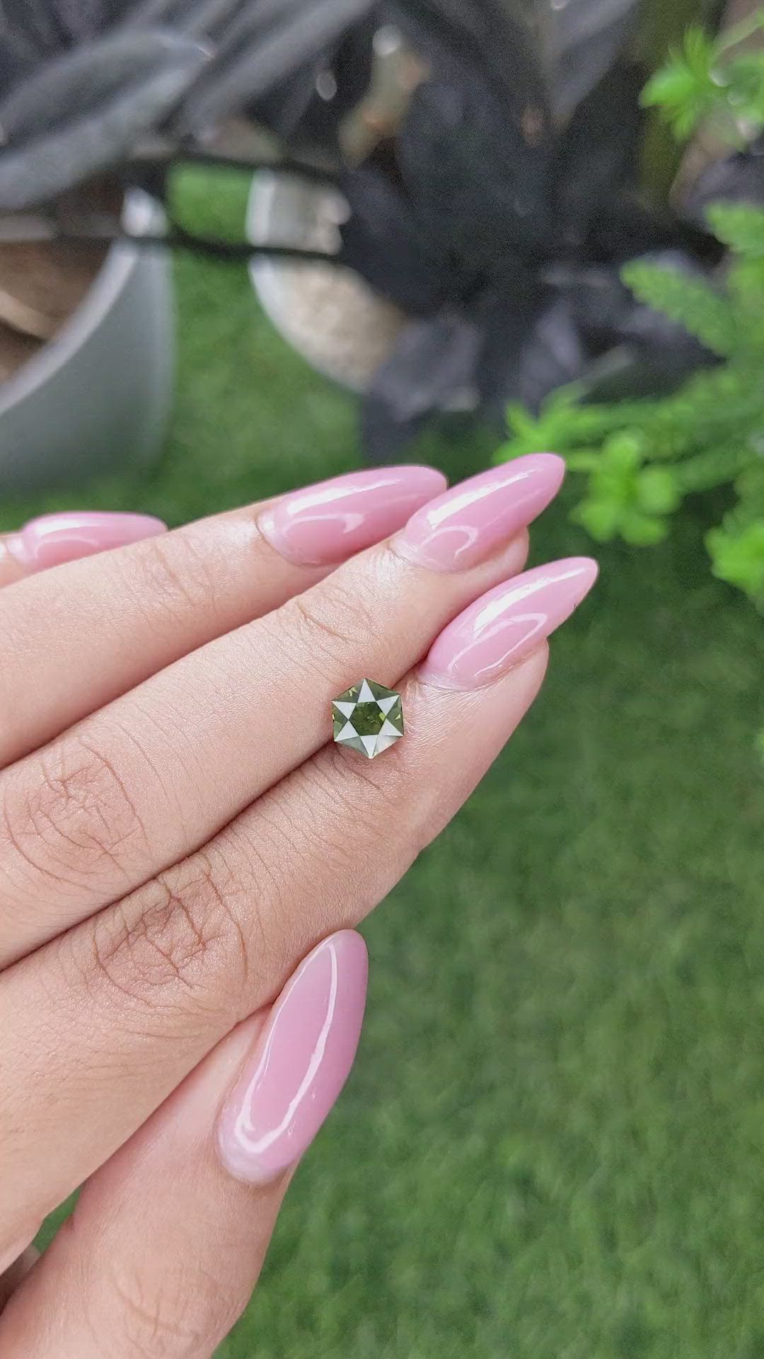 1.59 Ct. Yellowish Green Sapphire from Madagascar Size Video