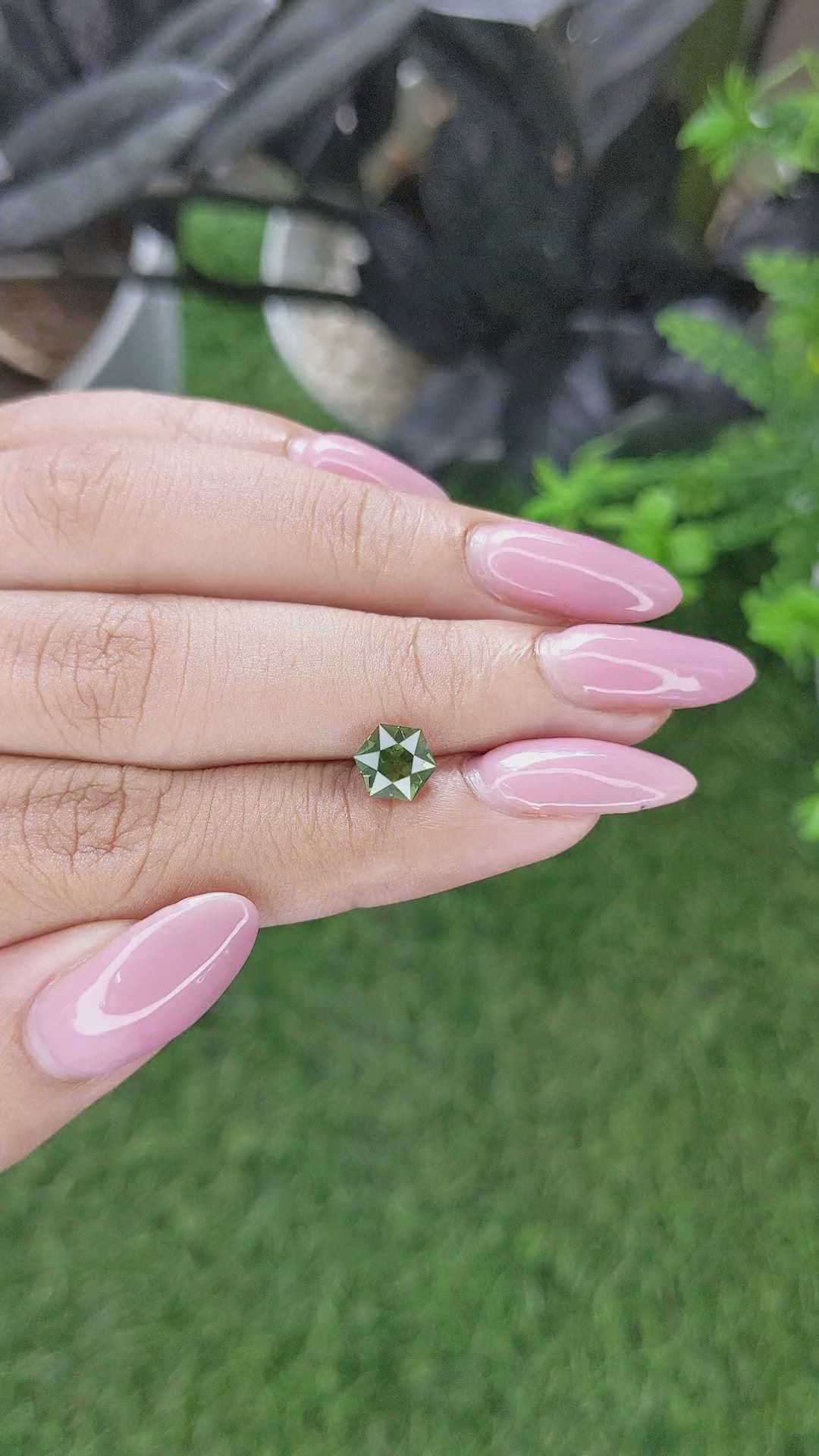 1.59 Ct. Yellowish Green Sapphire from Madagascar Size Video