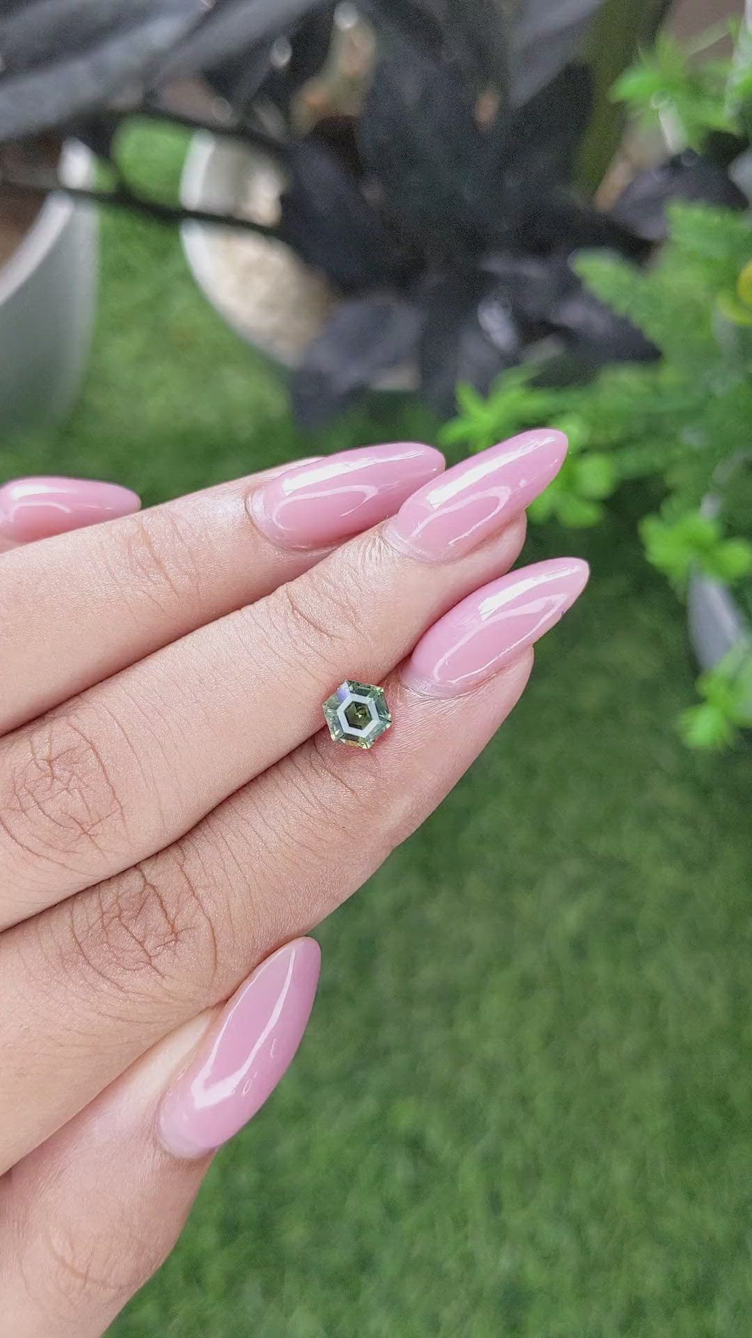 1.00 Ct. Bluish Green Sapphire from Madagascar Size Video