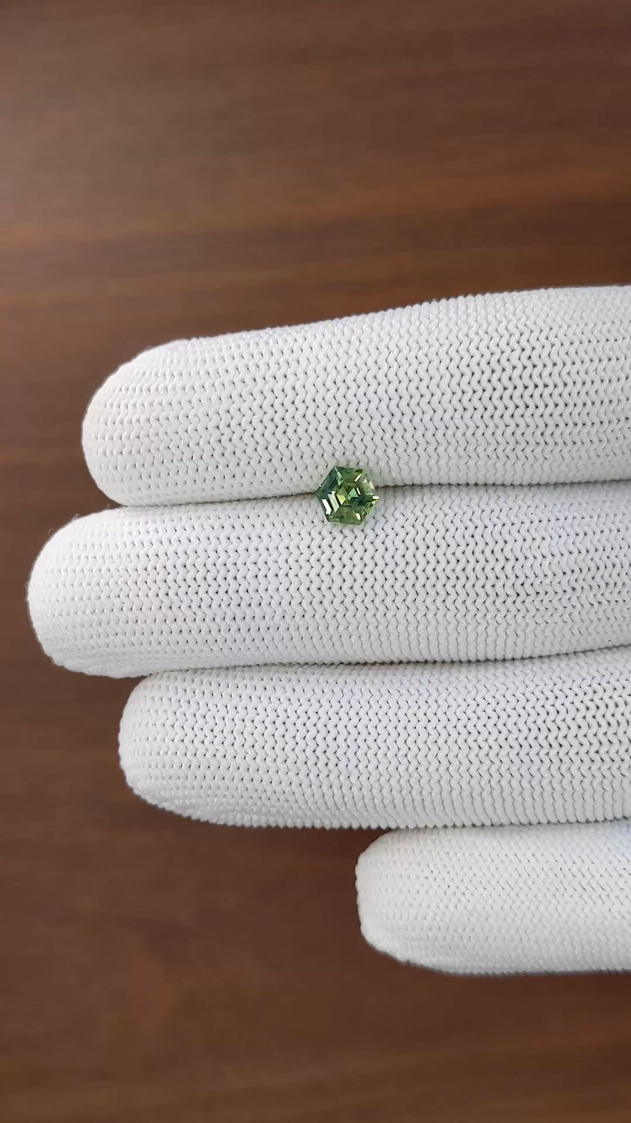 1.00 Ct. Bluish Green Sapphire from Madagascar Size Video