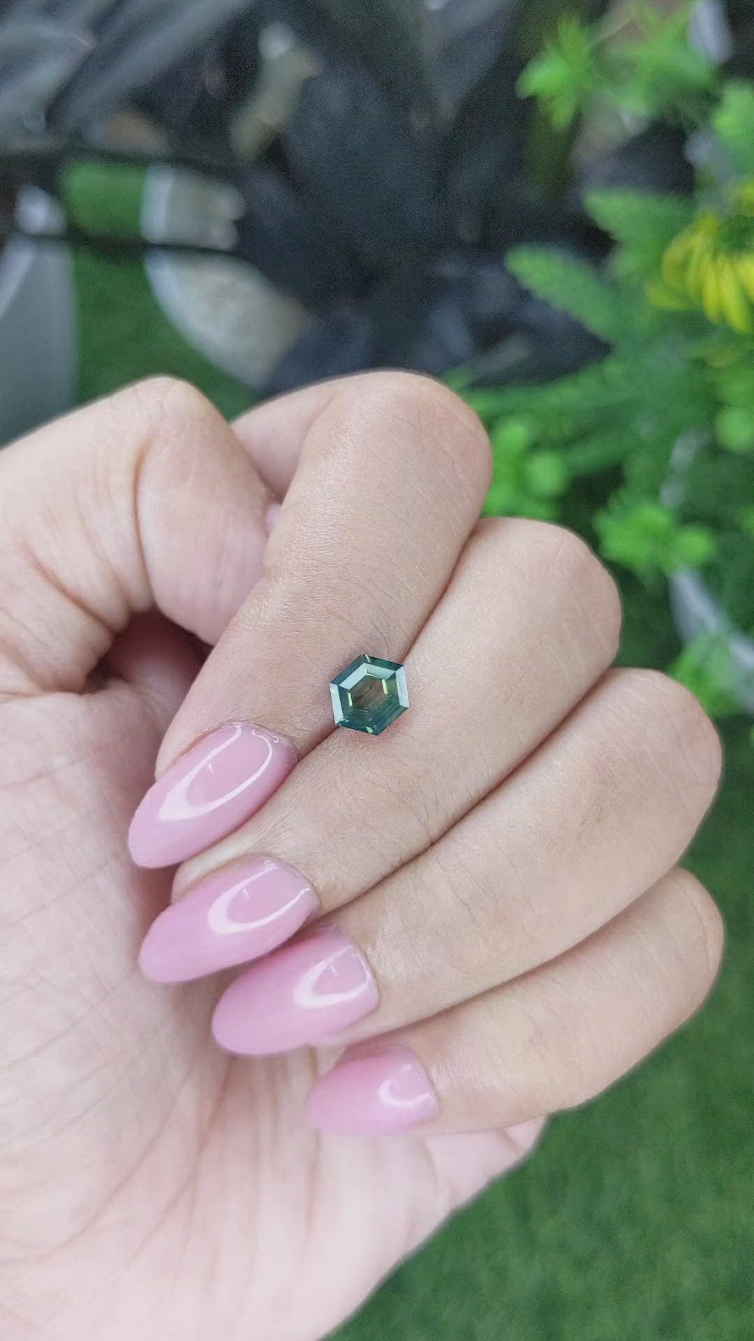 1.05 Ct. Bluish Green Sapphire from Australia Size Video