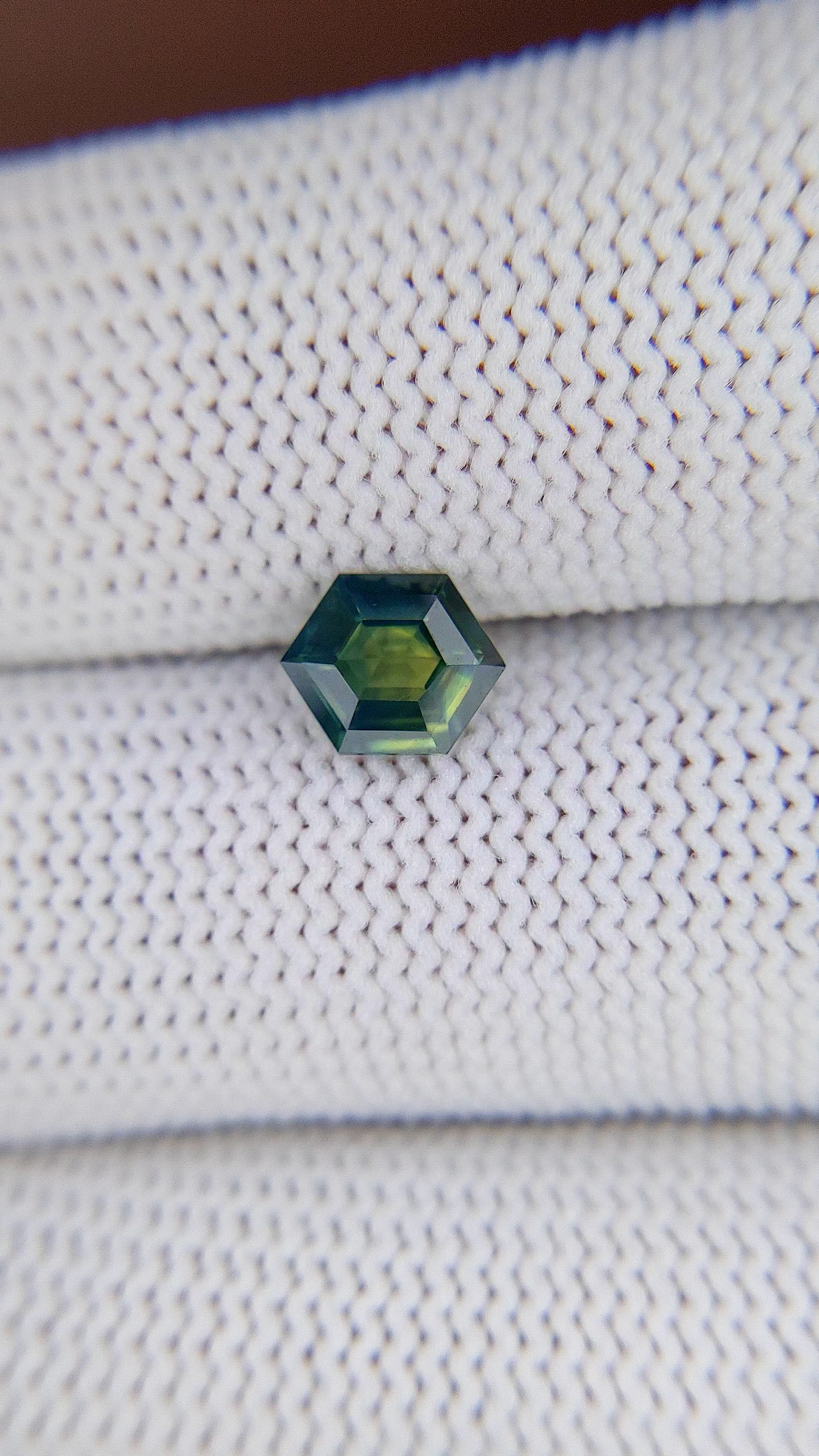 1.05 Ct. Bluish Green Sapphire from Australia Size Video
