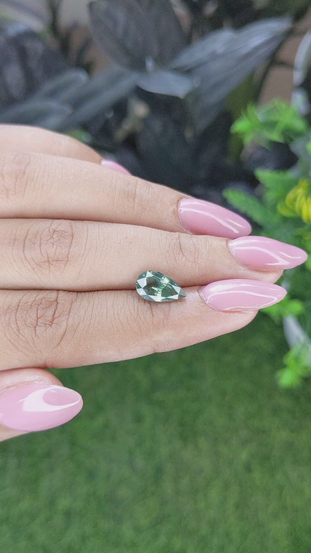 2.00 Ct. Bluish Green Sapphire from Madagascar Size Video