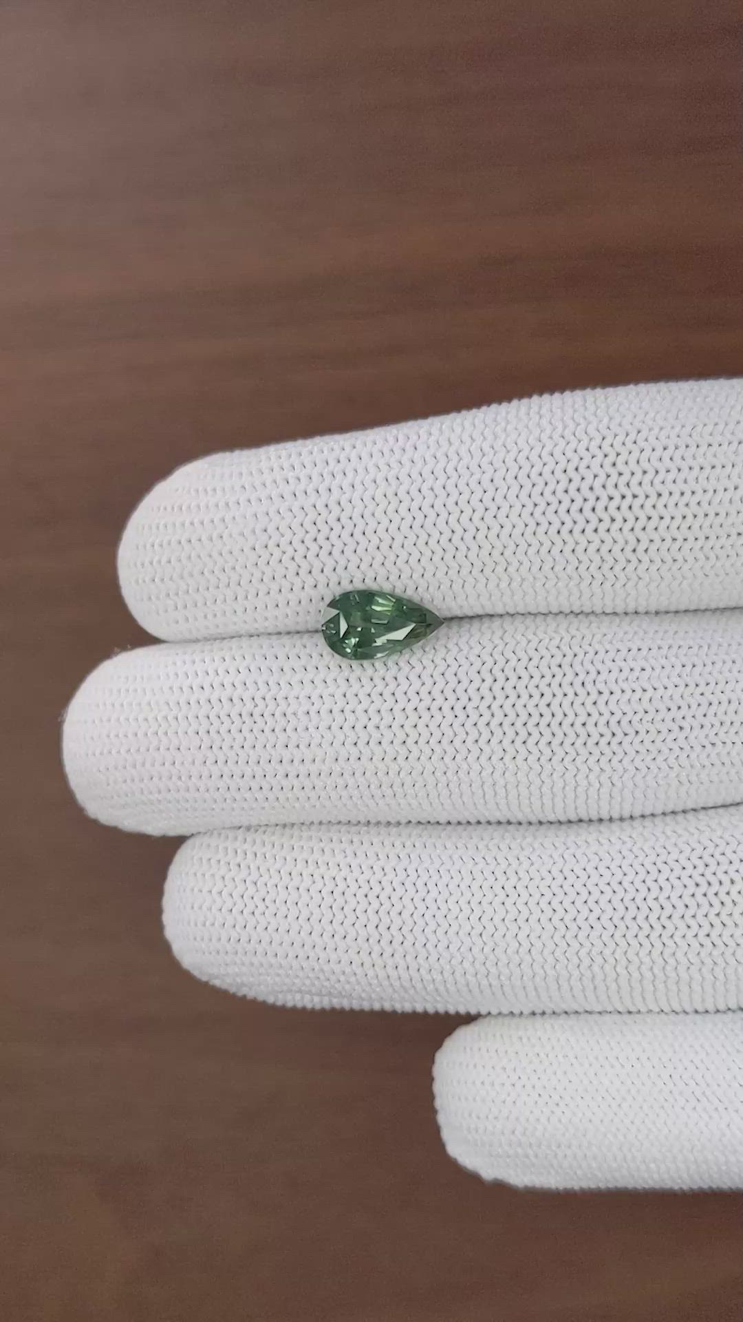 2.00 Ct. Bluish Green Sapphire from Madagascar Size Video