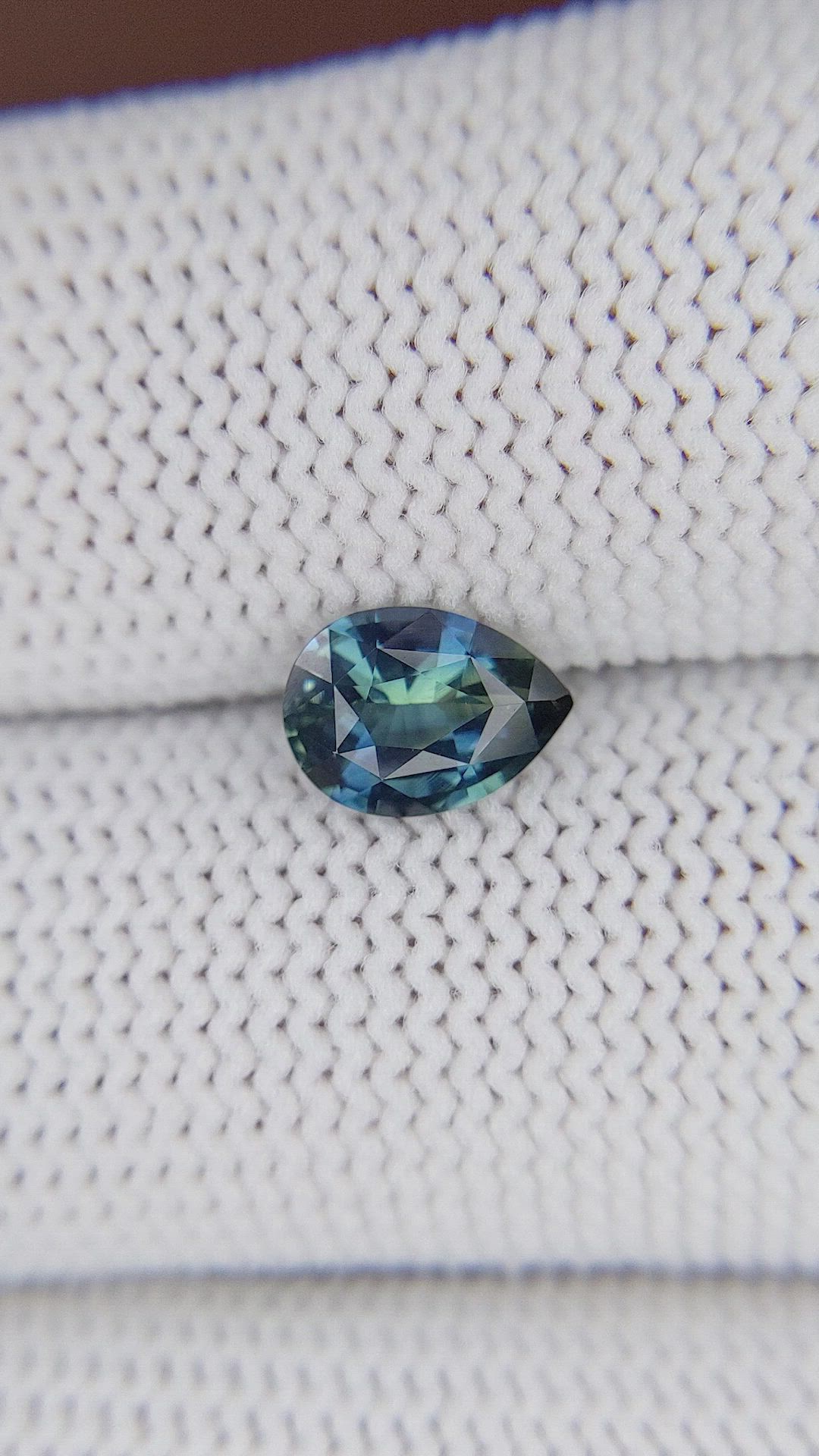 1.22 Ct. Greenish Blue Sapphire from Madagascar Size Video
