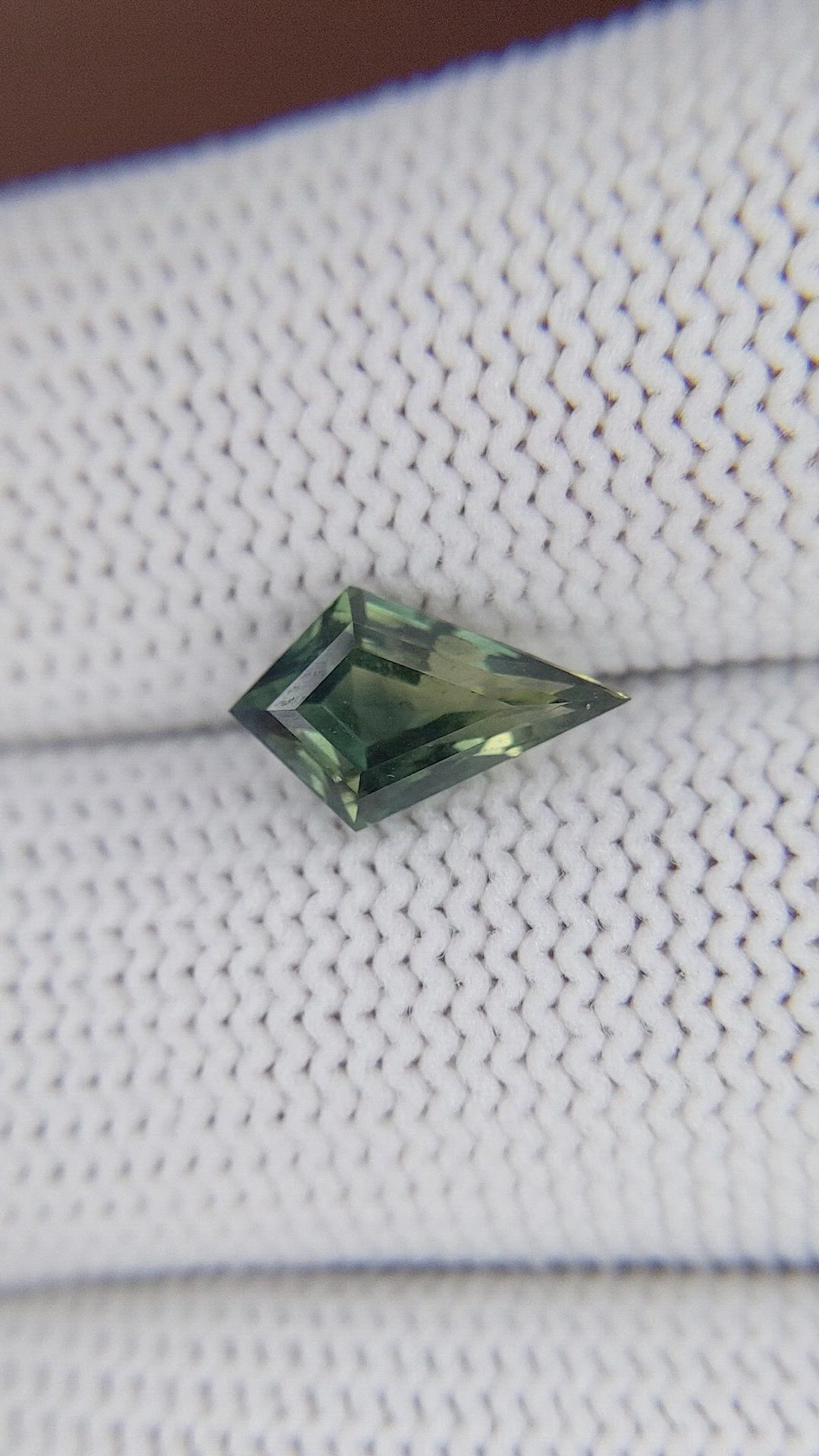 2.02 Ct. Bluish Green Sapphire from Madagascar Size Video