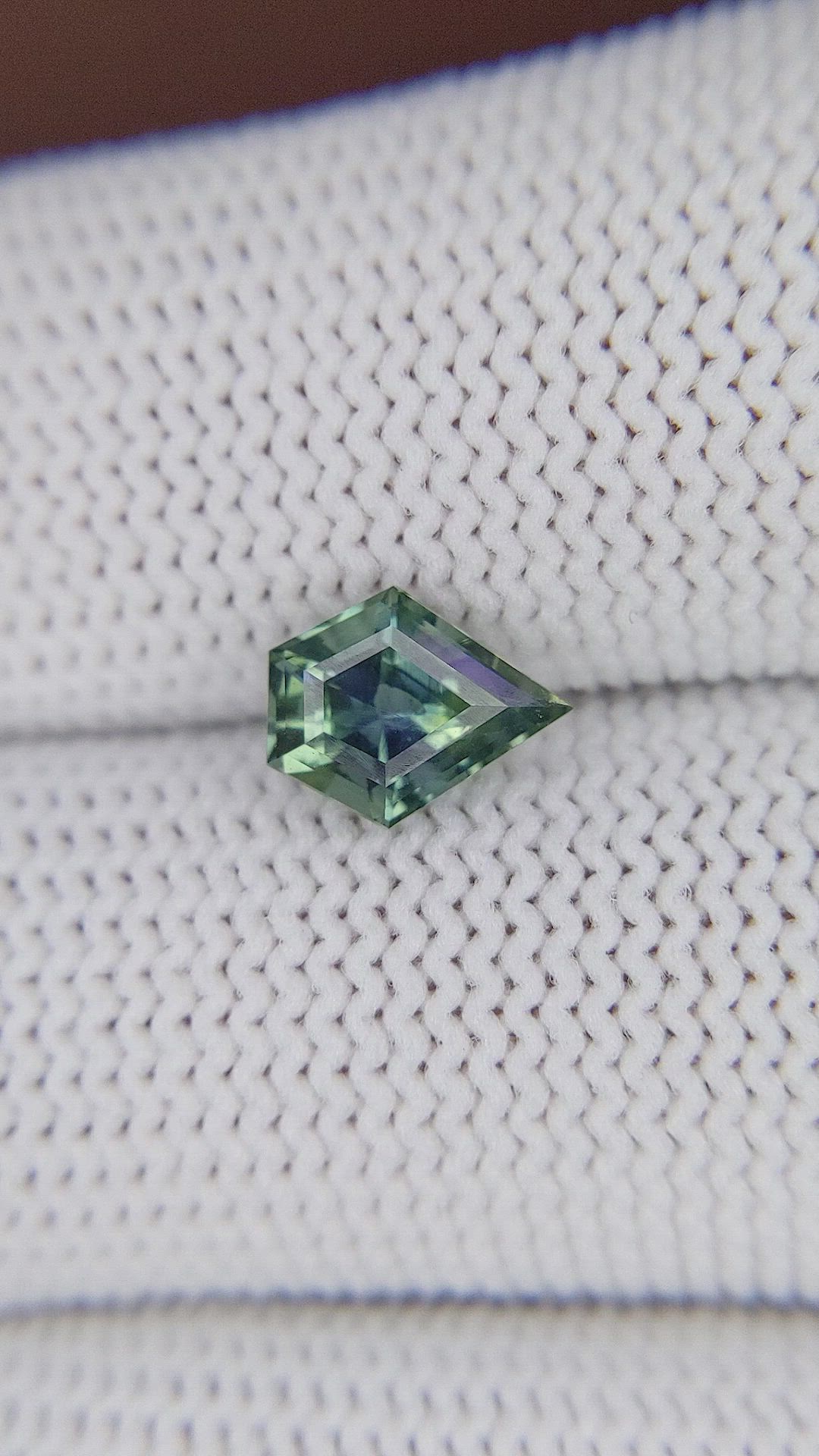 1.51 Ct. Bluish Green Sapphire from Madagascar Size Video