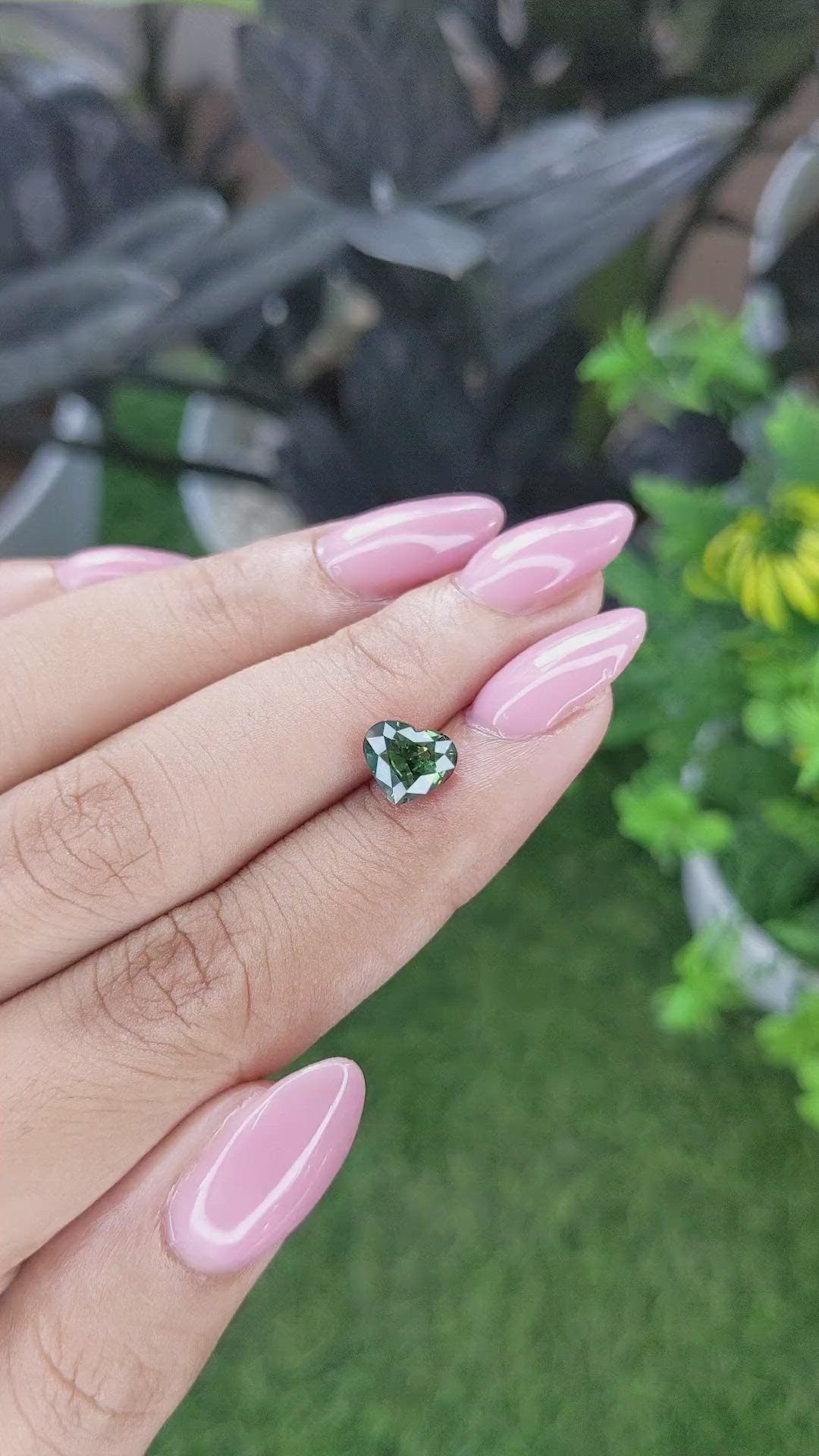2.03 Ct. Green Sapphire from Madagascar Size Video