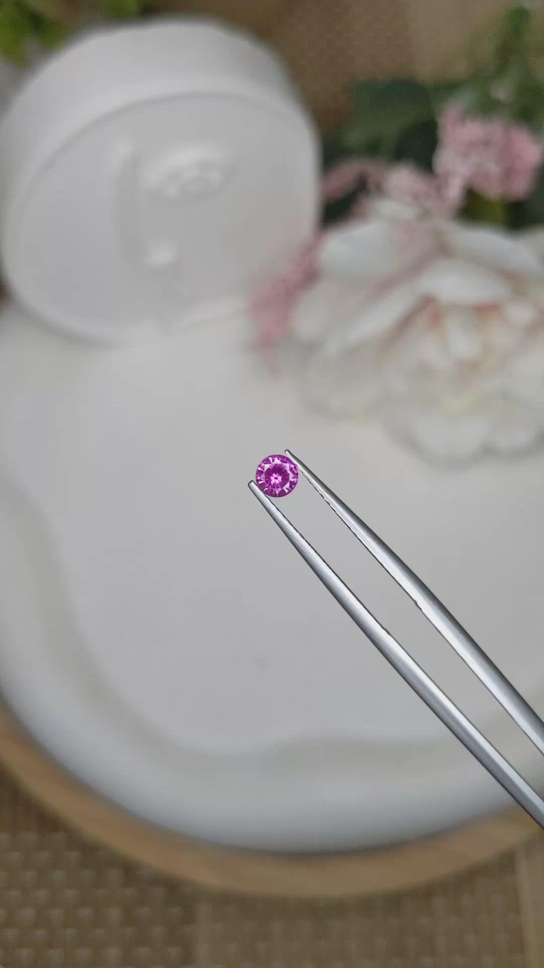 0.28 Ct. Purplish Pink Sapphire from Ceylon (Sri Lanka) Size Video