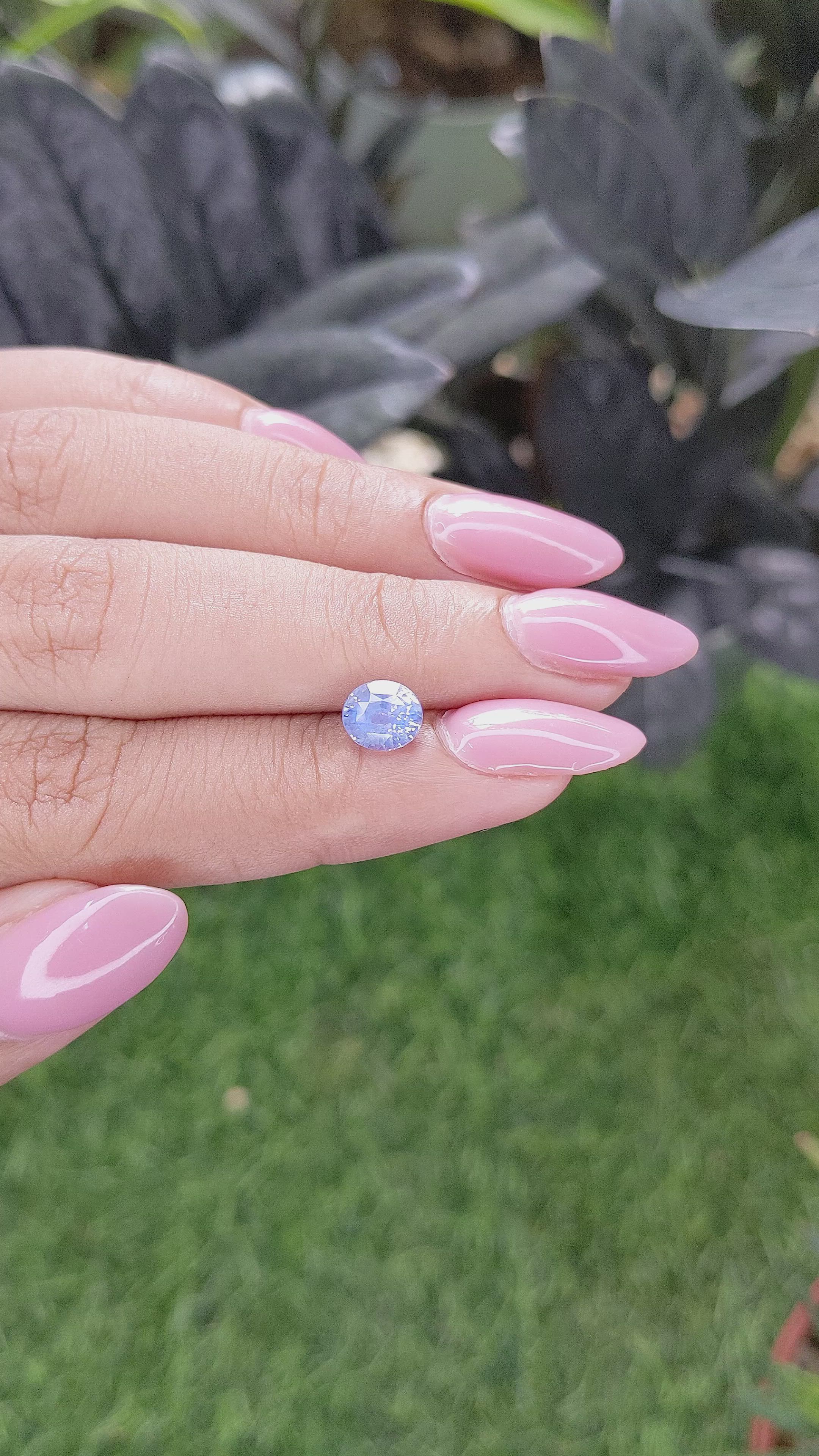 1.50 Ct. Blue Sapphire from Ceylon (Sri Lanka) Size Video