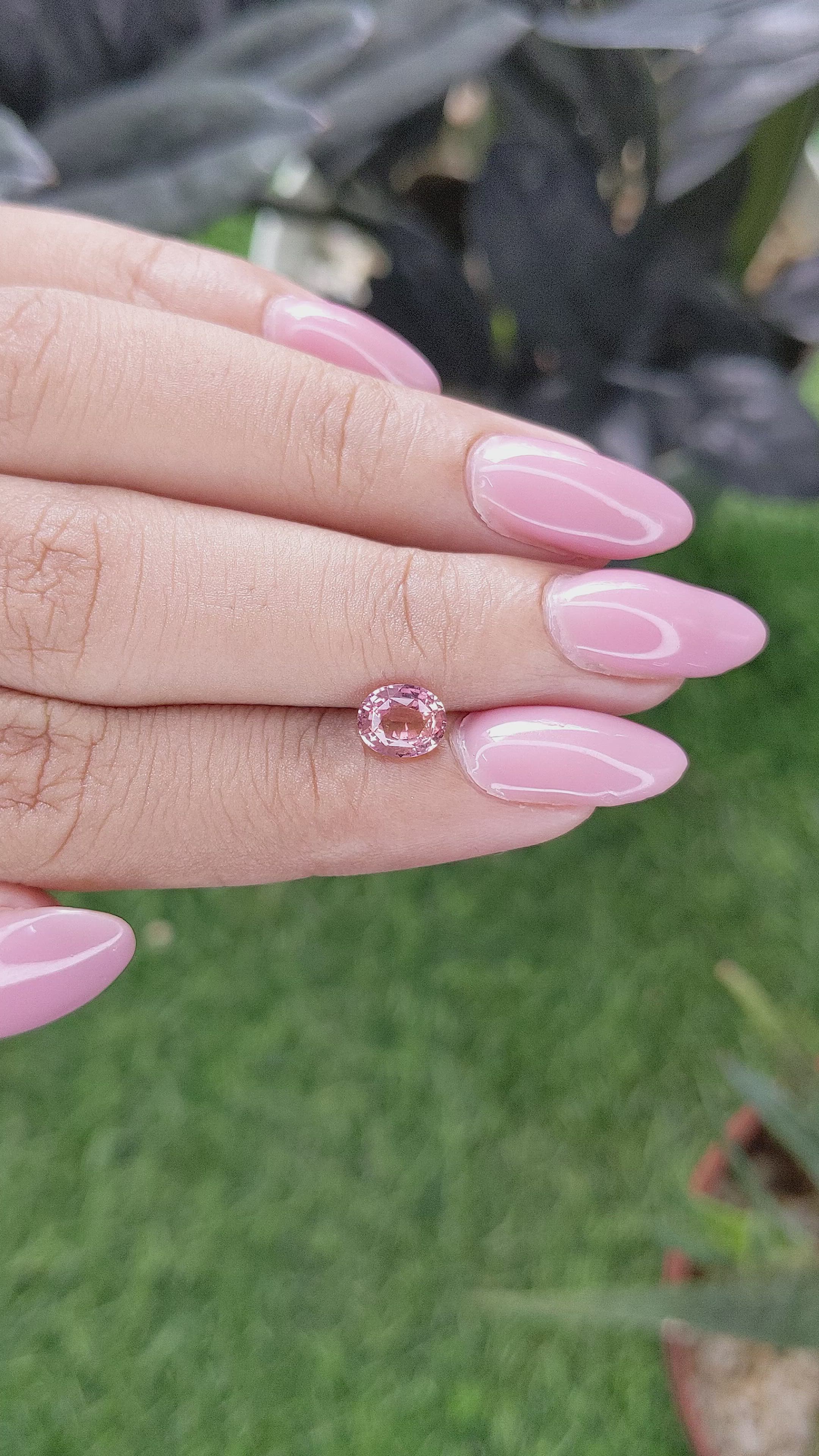 1.06 Ct. Padparadscha Sapphire from Madagascar Size Video