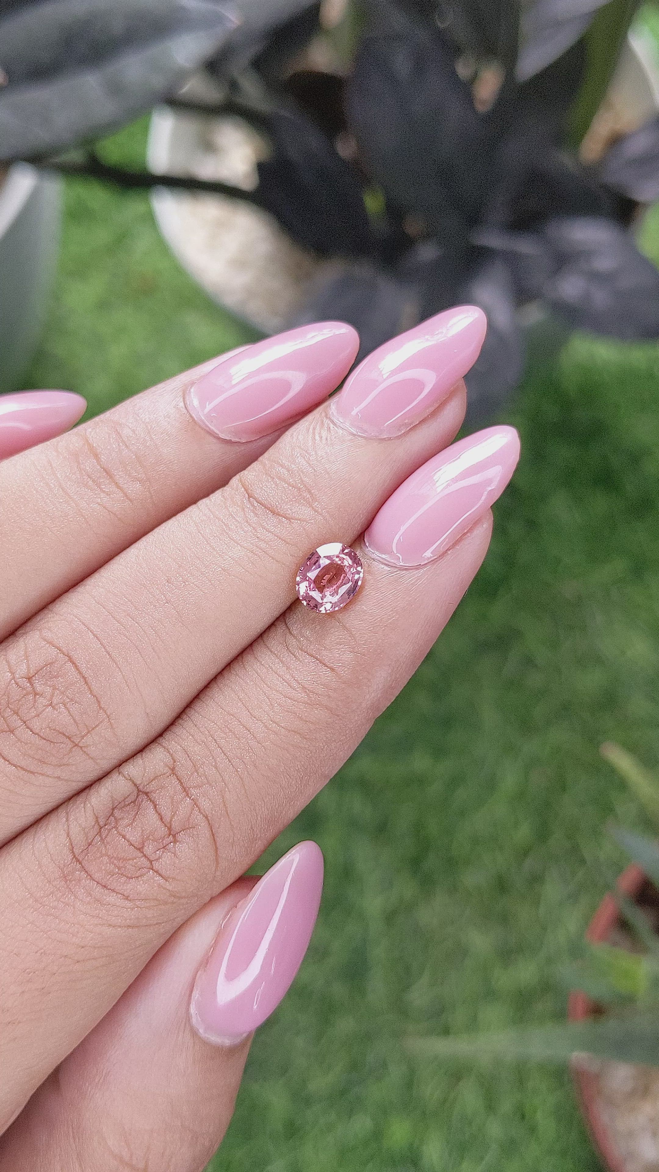 1.06 Ct. Padparadscha Sapphire from Madagascar Size Video