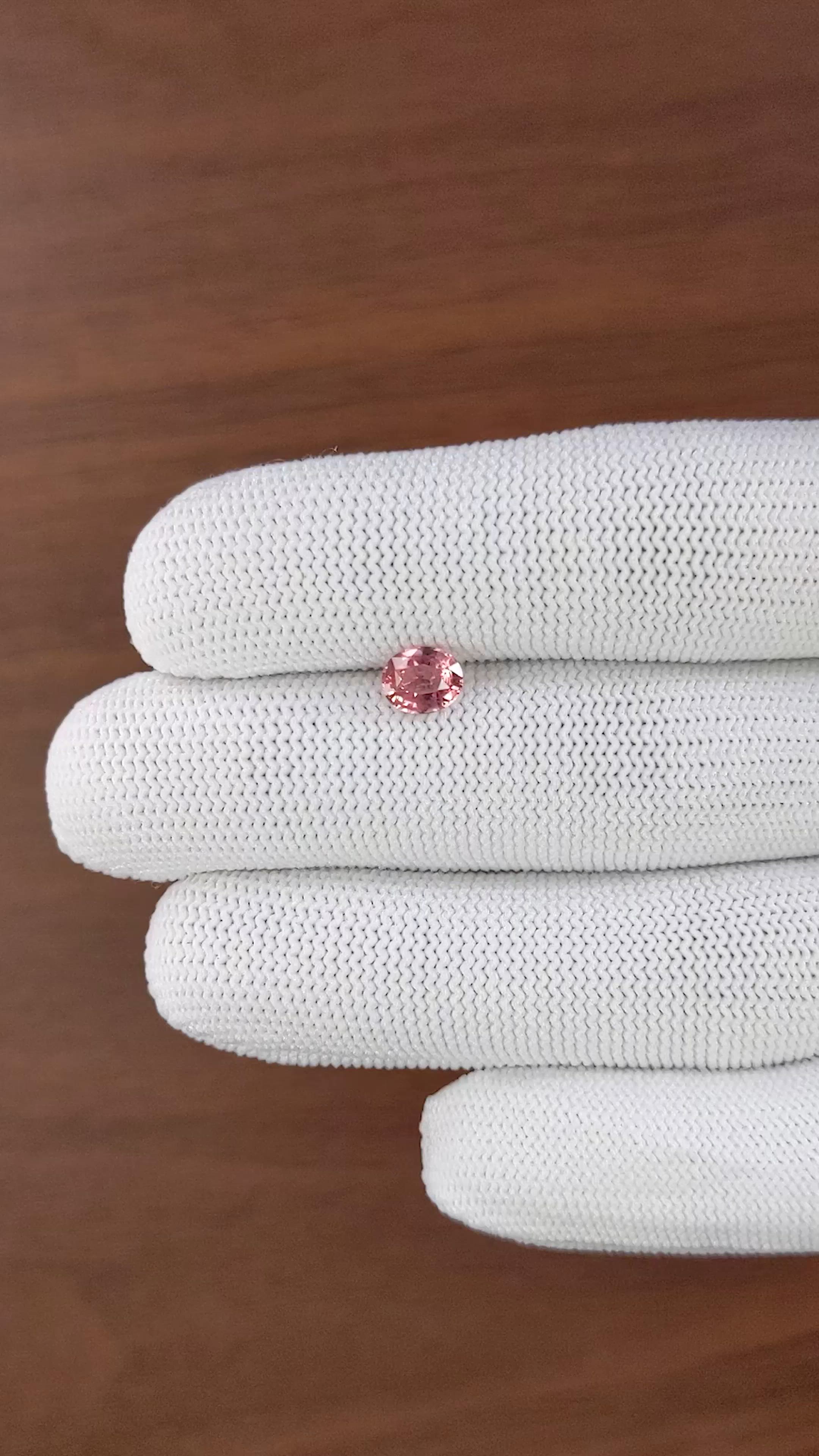 1.06 Ct. Padparadscha Sapphire from Madagascar Size Video