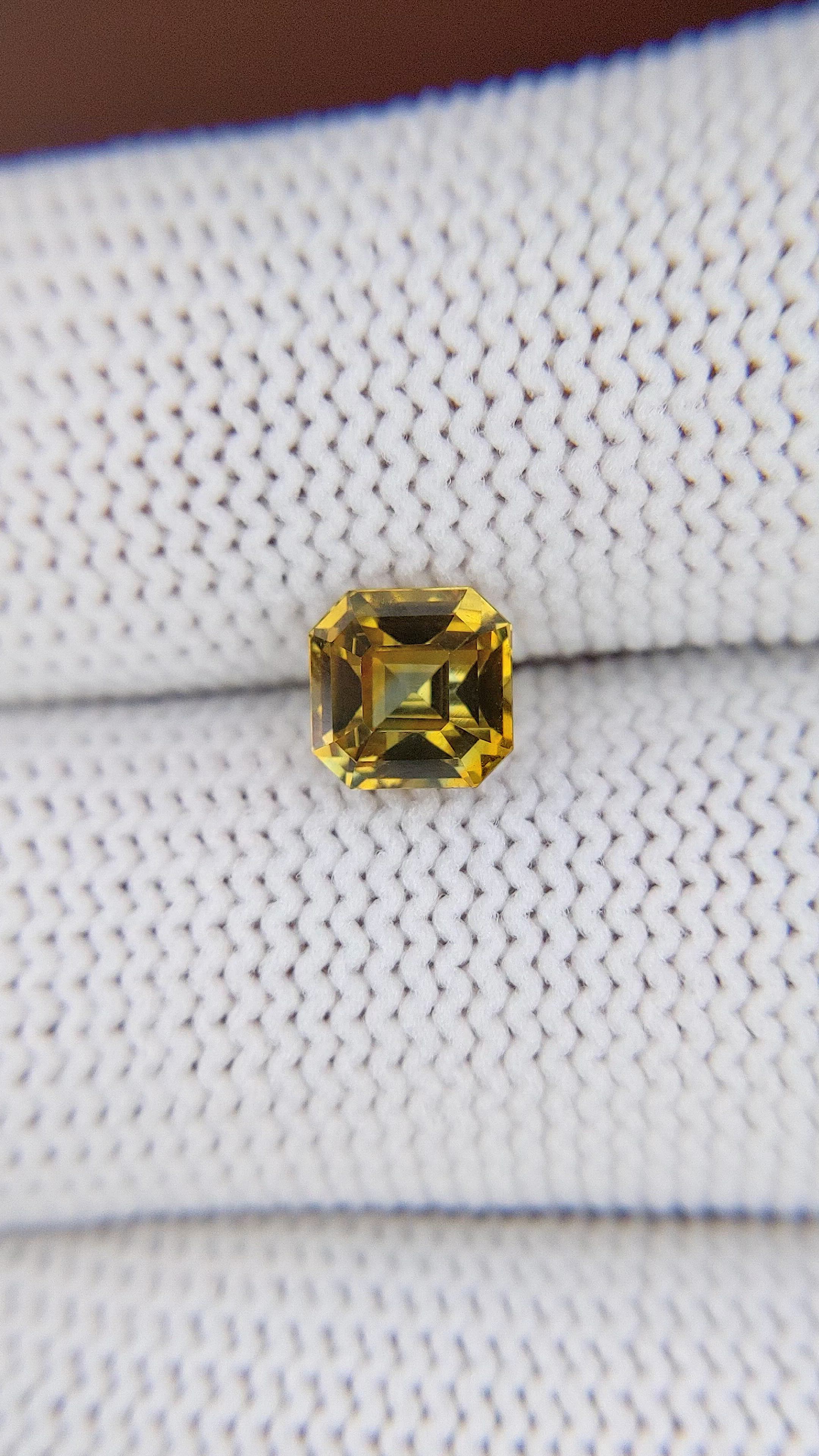 1.75 Ct. Greenish Yellow Sapphire from Madagascar Size Video