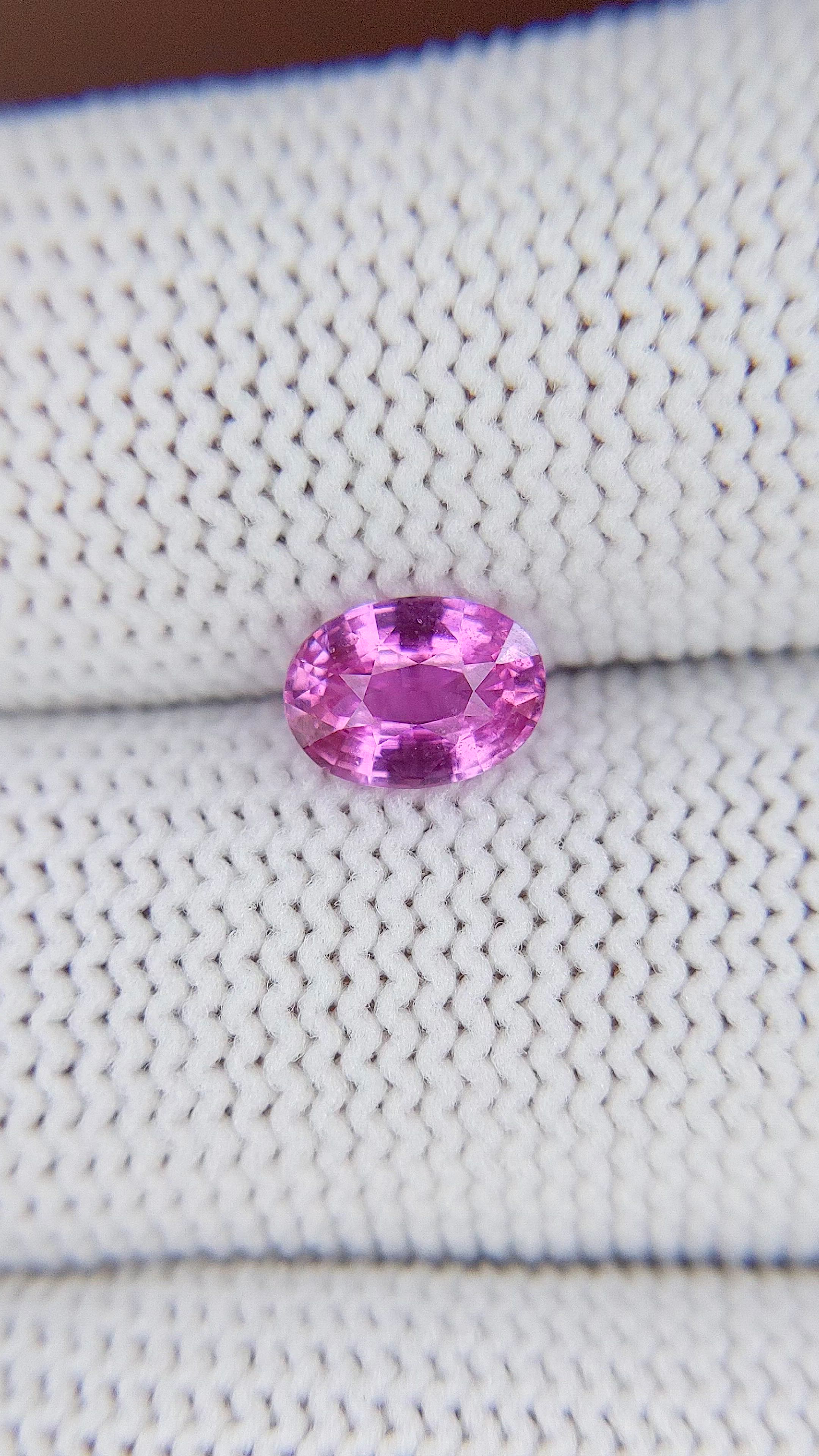 1.15 Ct. Purplish Pink Sapphire from Madagascar Size Video