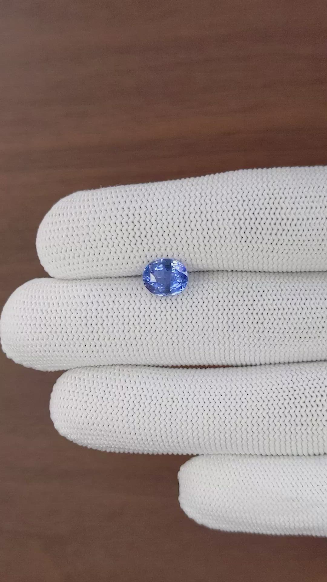 2.14 Ct. Blue Sapphire from Ceylon (Sri Lanka) Size Video