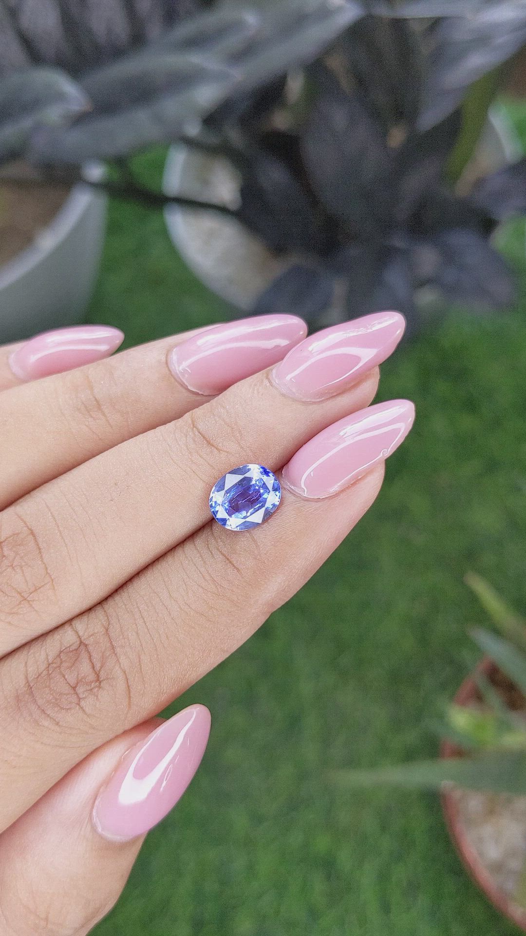 2.14 Ct. Blue Sapphire from Ceylon (Sri Lanka) Size Video
