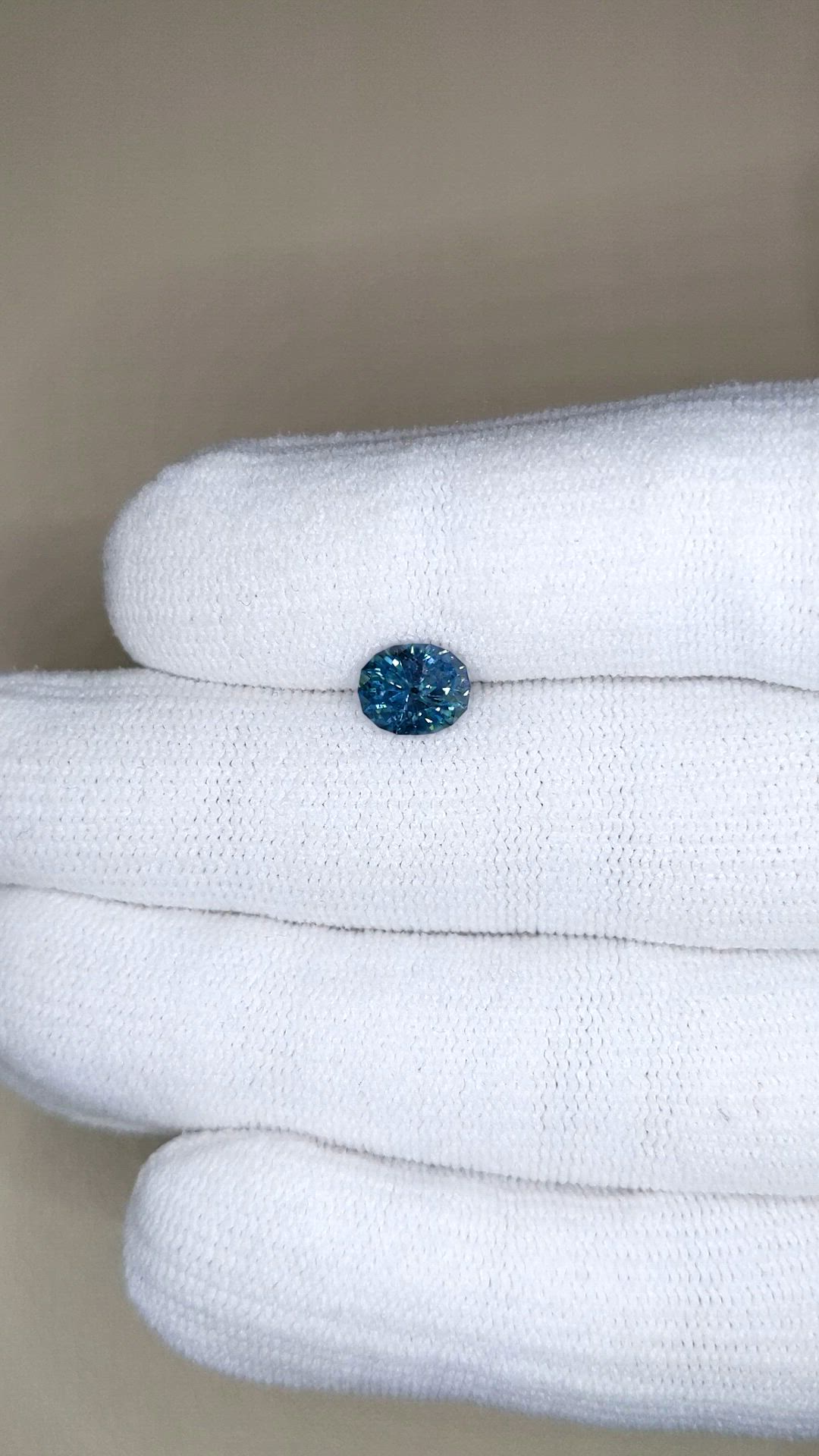 1.46 Ct. Greenish Blue Sapphire from Montana Size Video
