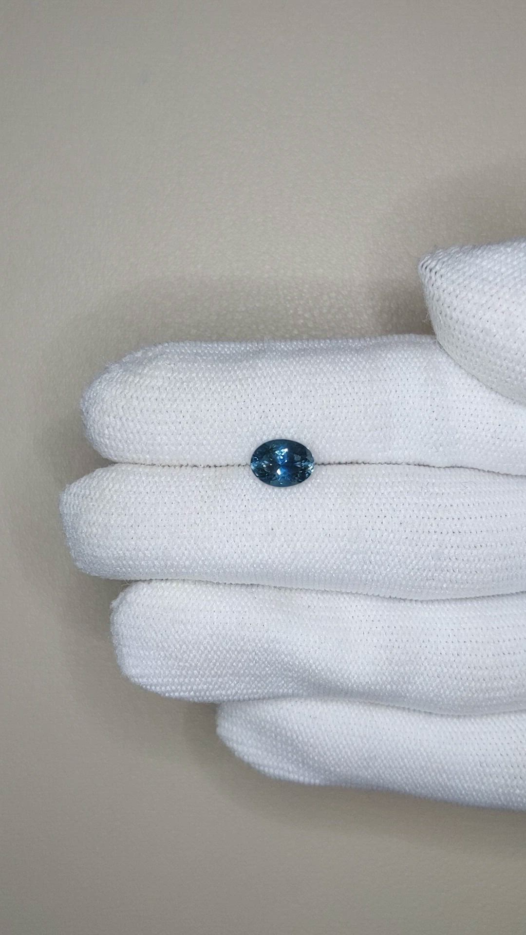 1.72 Ct. Greenish Blue Sapphire from Montana Size Video