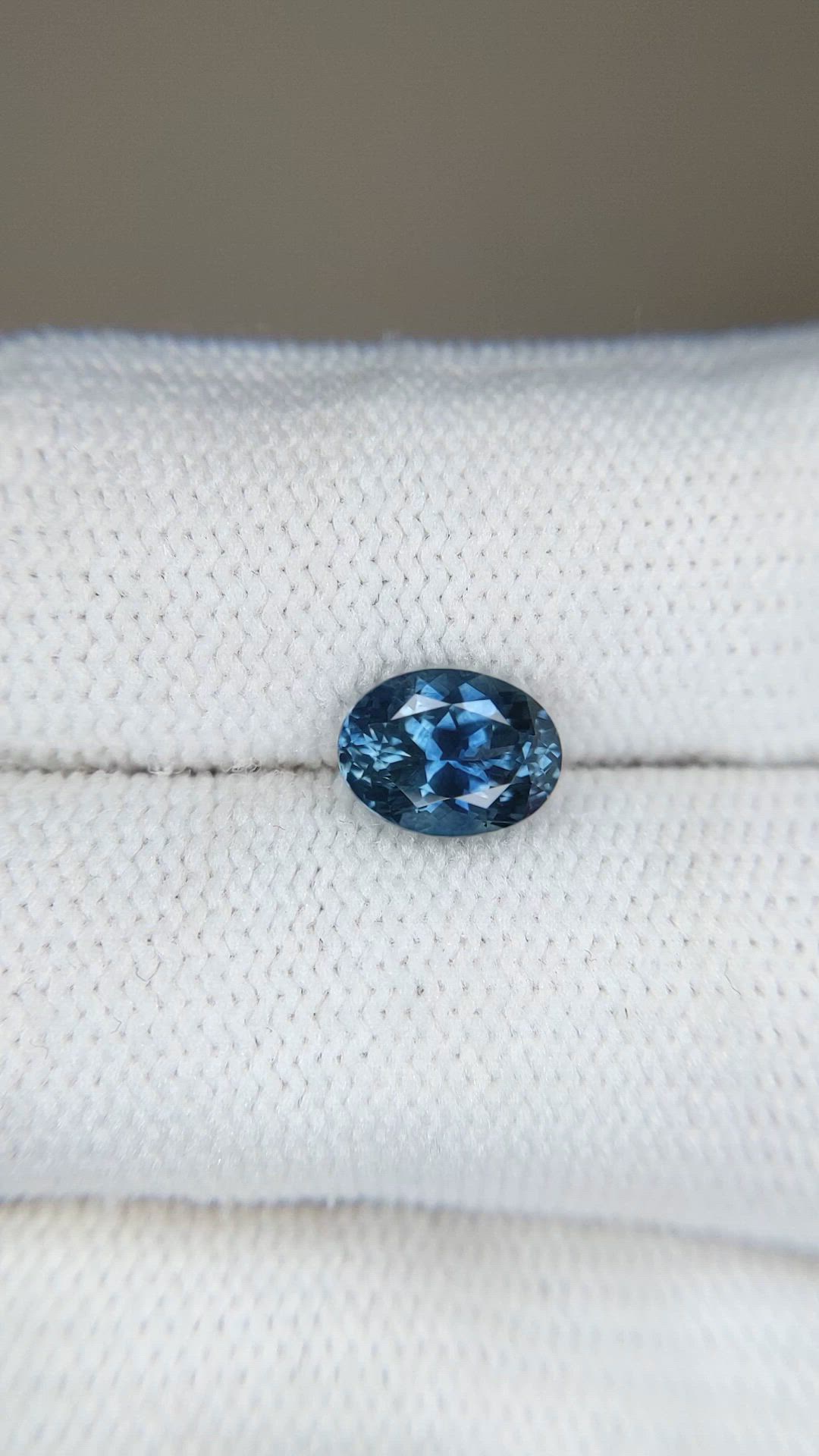 1.72 Ct. Greenish Blue Sapphire from Montana Size Video