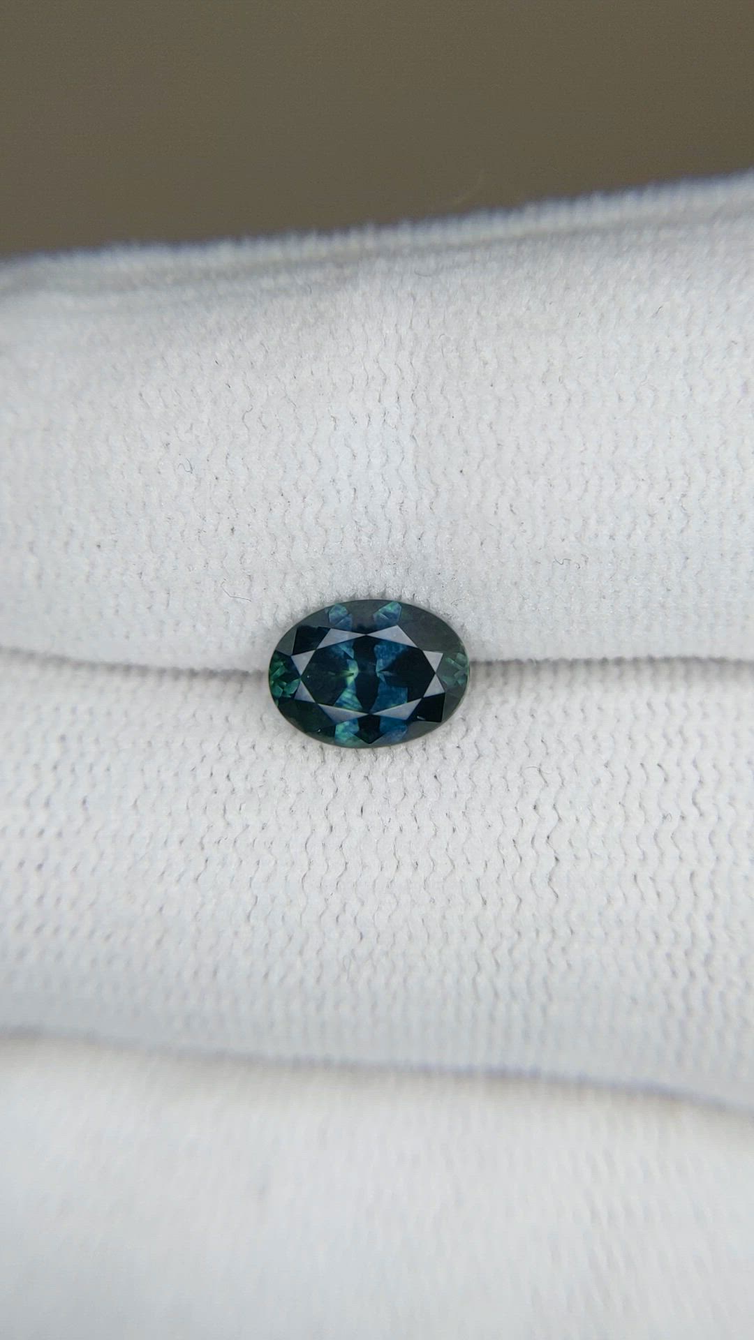 1.49 Ct. Greenish Blue Sapphire from Montana Size Video
