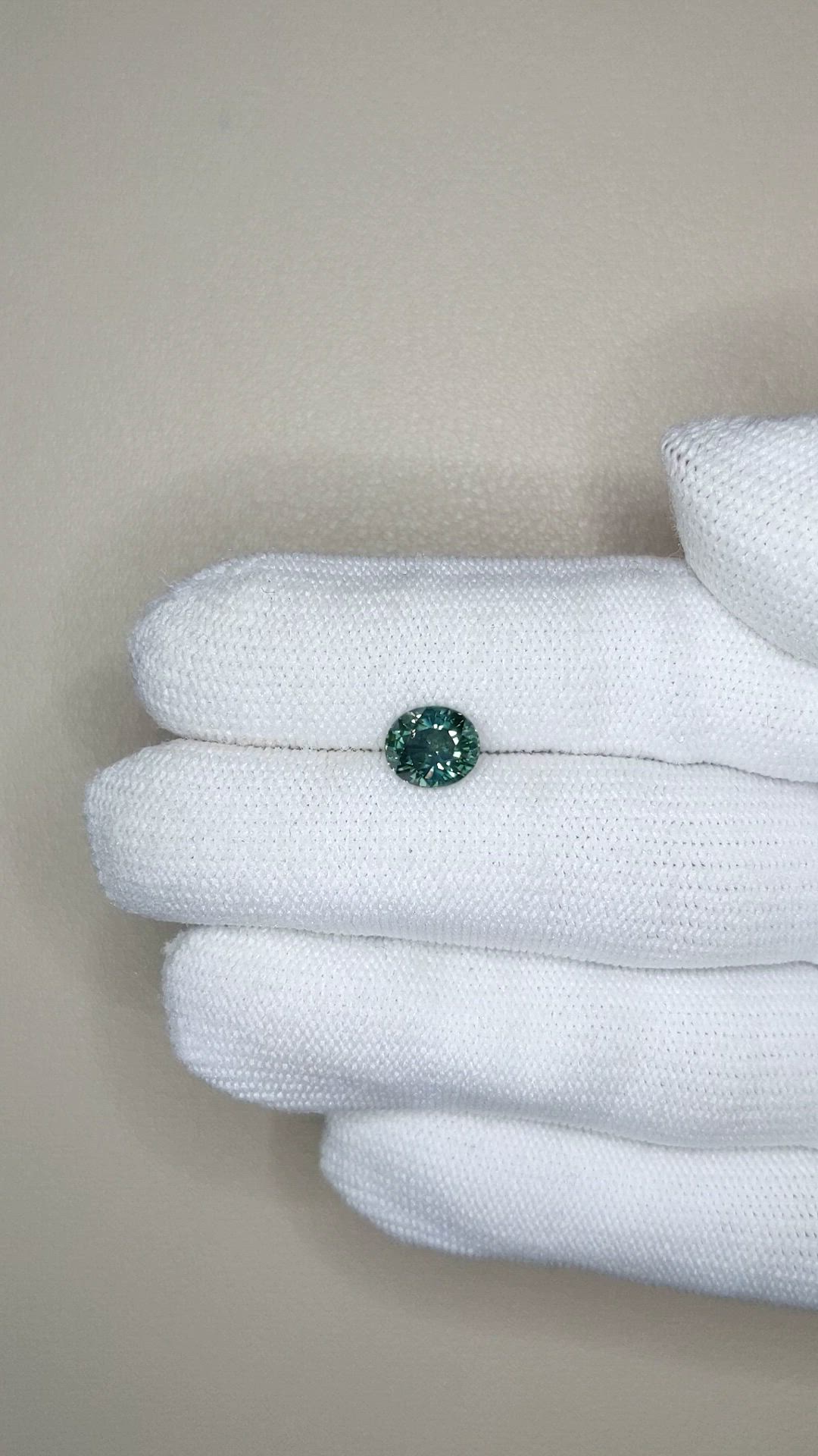 2.02 Ct. Bluish Green Sapphire from Montana Size Video
