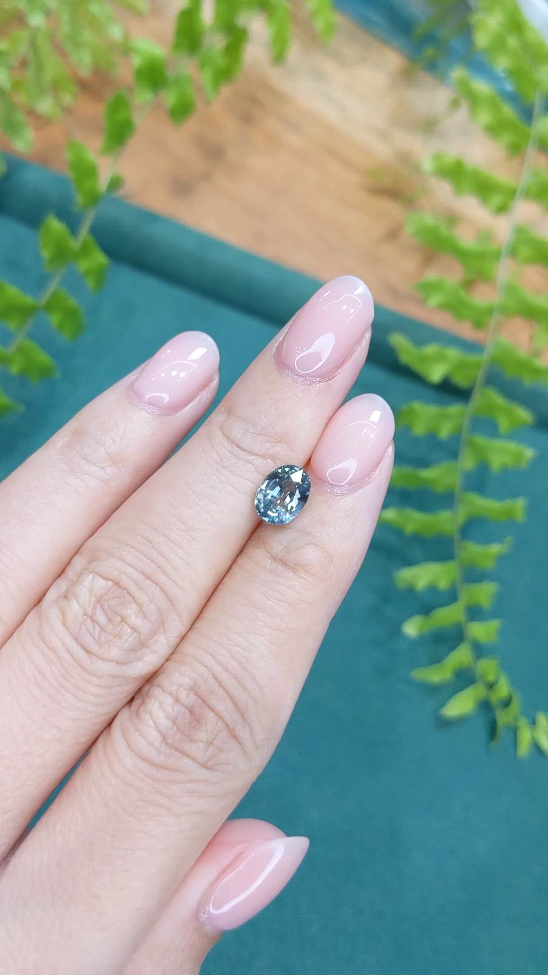 1.88 Ct. Bluish Green Sapphire from Montana Size Video