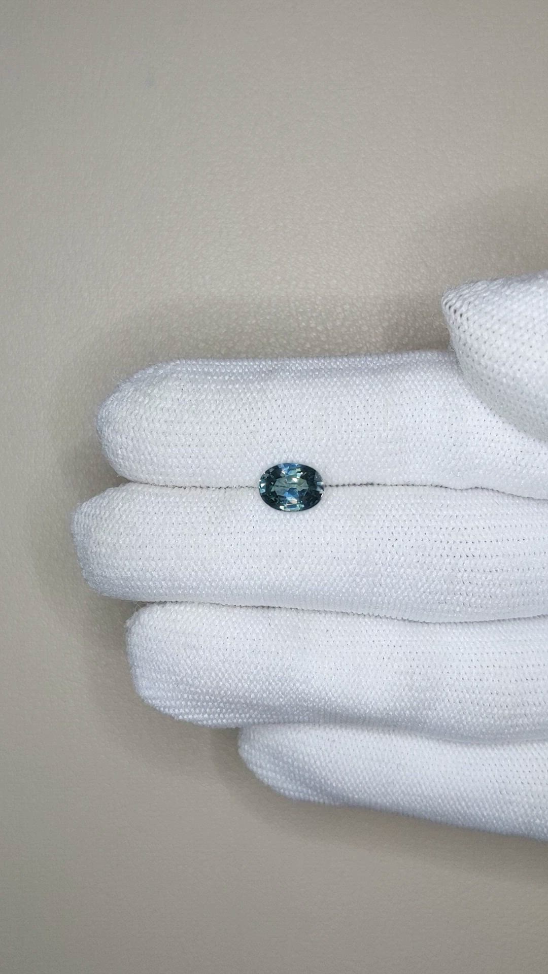 1.88 Ct. Bluish Green Sapphire from Montana Size Video