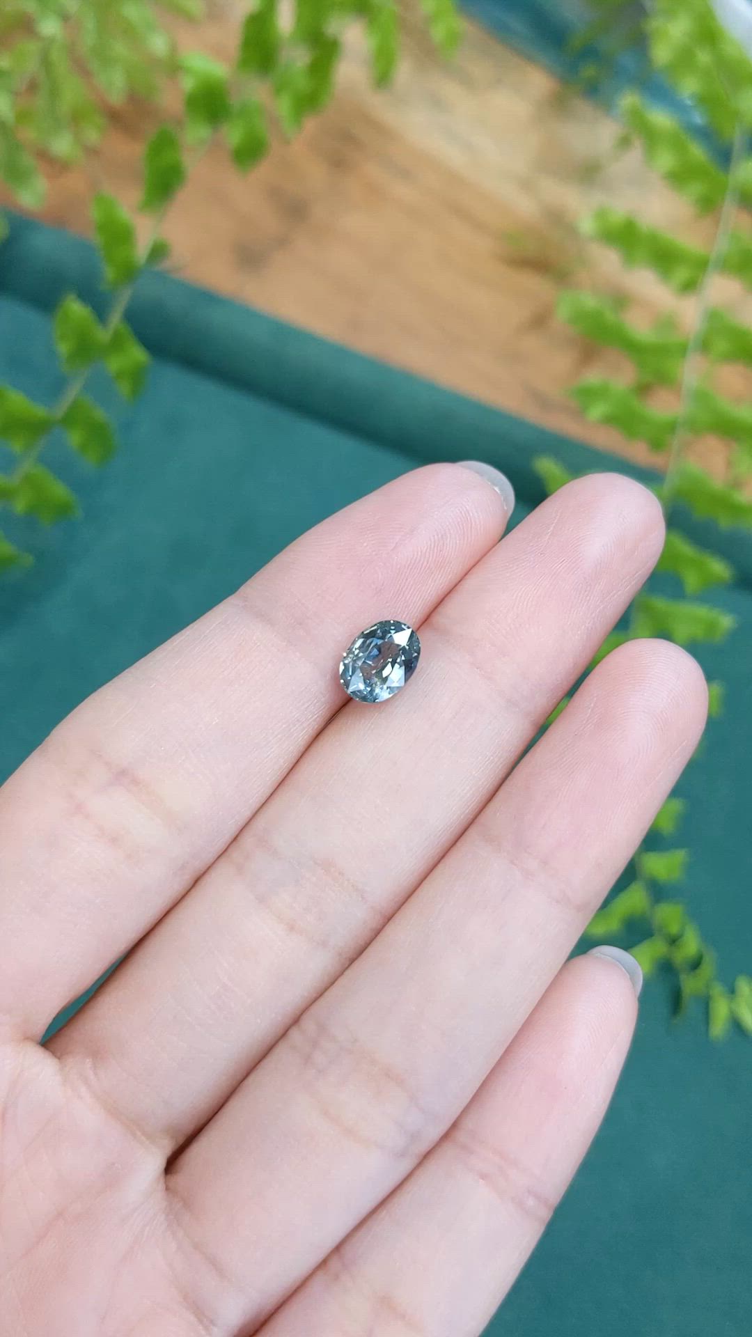 1.88 Ct. Bluish Green Sapphire from Montana Size Video