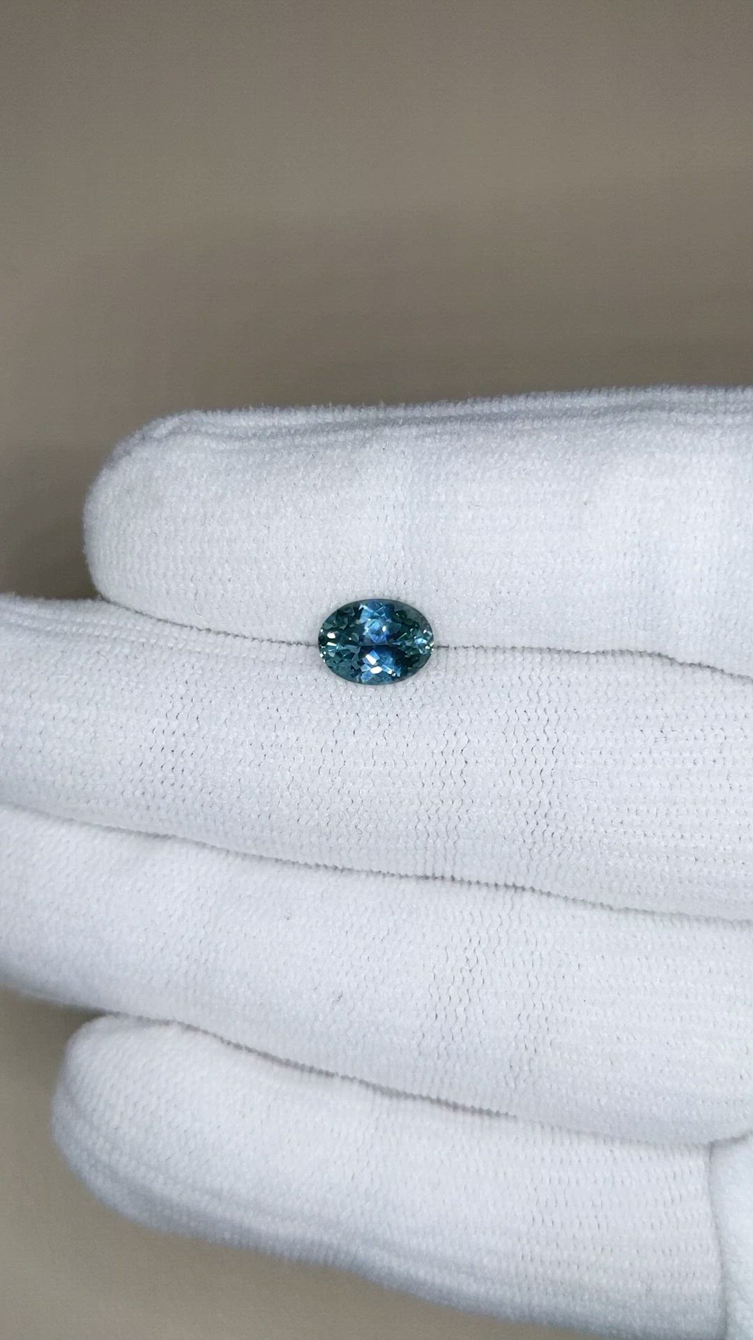 1.54 Ct. Bluish Green Sapphire from Montana Size Video