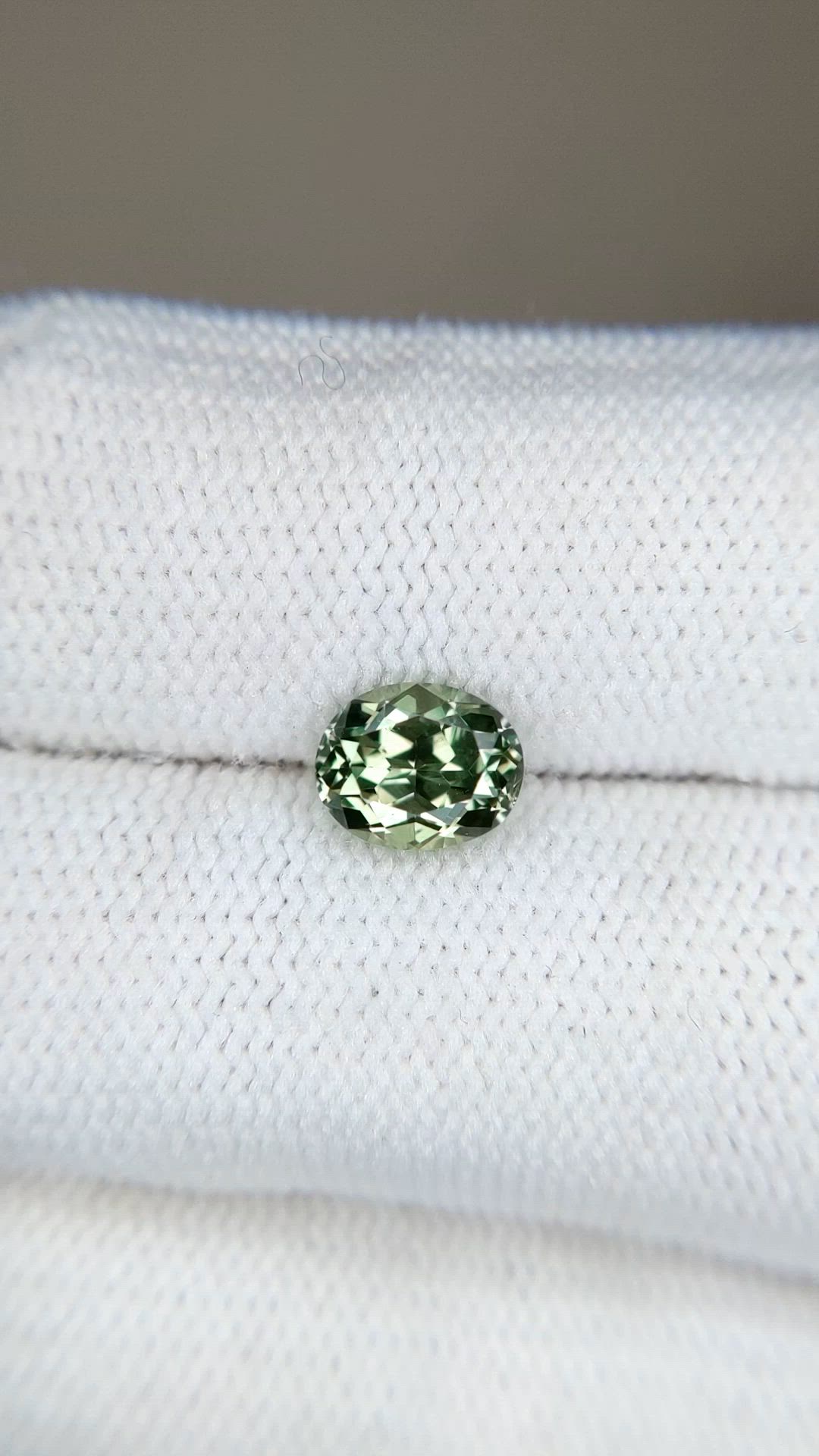 1.55 Ct. Green Sapphire from Montana Size Video
