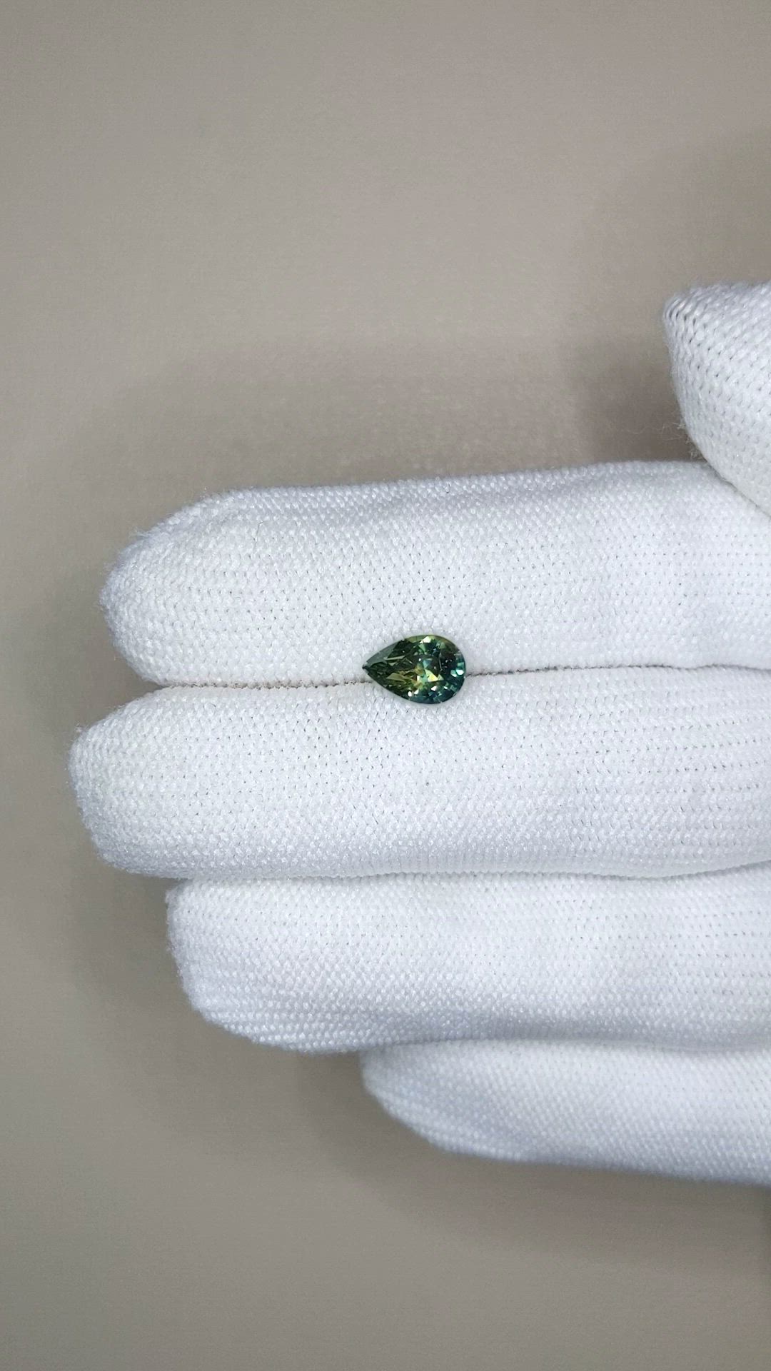 1.51 Ct. Bluish Green Sapphire from Ceylon (Sri Lanka) Size Video
