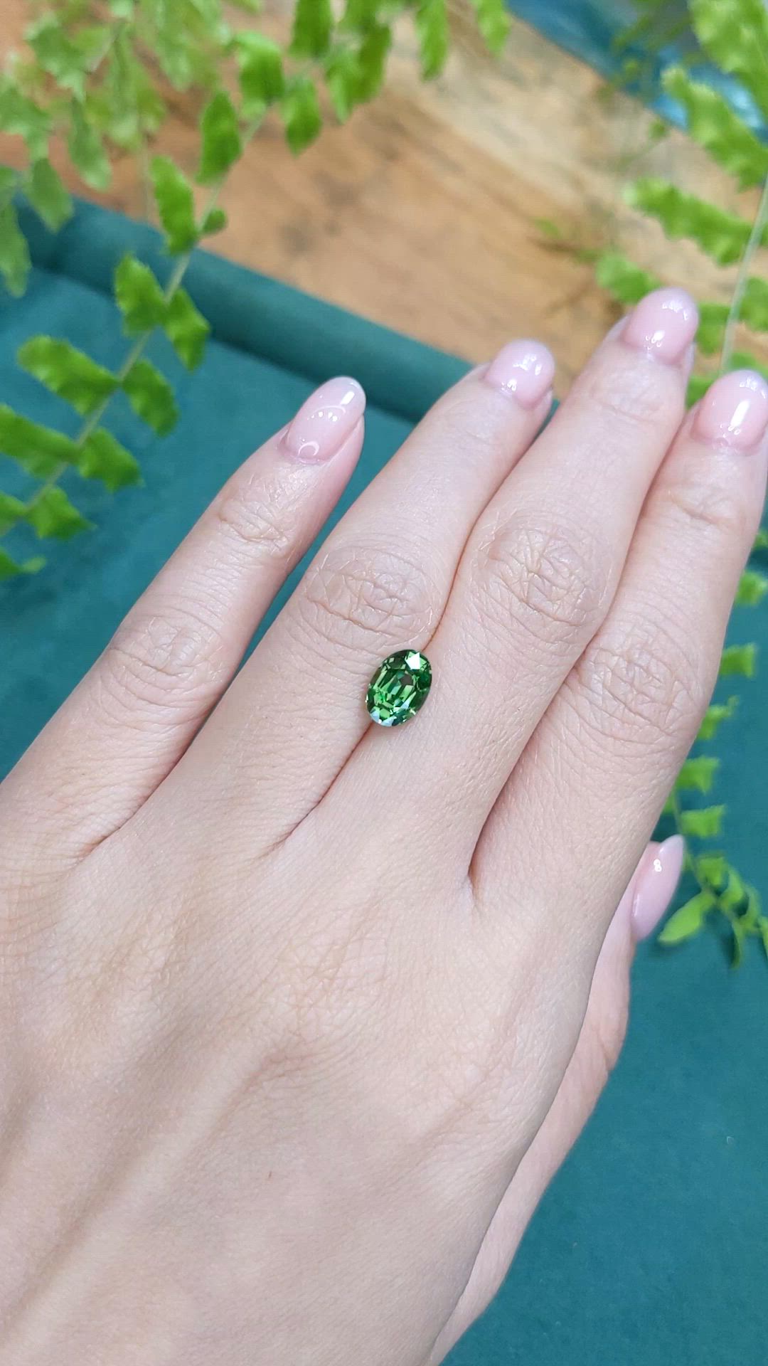 2.01 Ct. Green Sapphire from Ceylon (Sri Lanka) Size Video