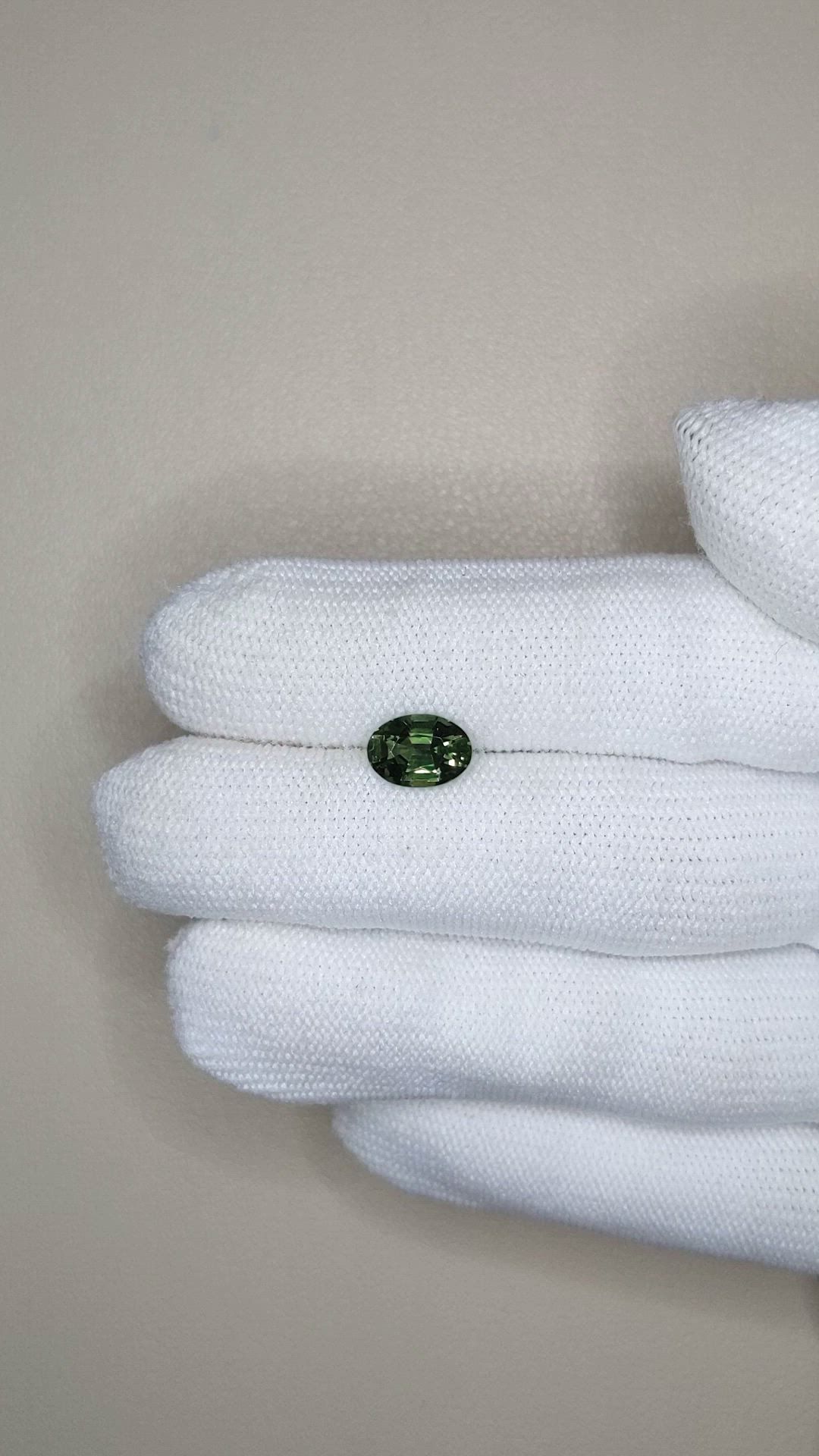 2.01 Ct. Green Sapphire from Ceylon (Sri Lanka) Size Video