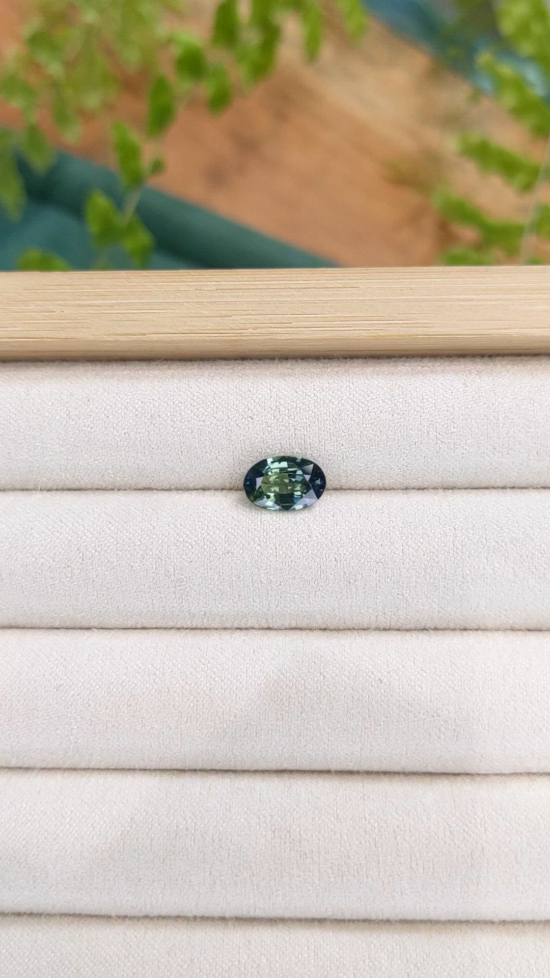 2.07 Ct. Bluish Green Sapphire from Ceylon (Sri Lanka) Size Video