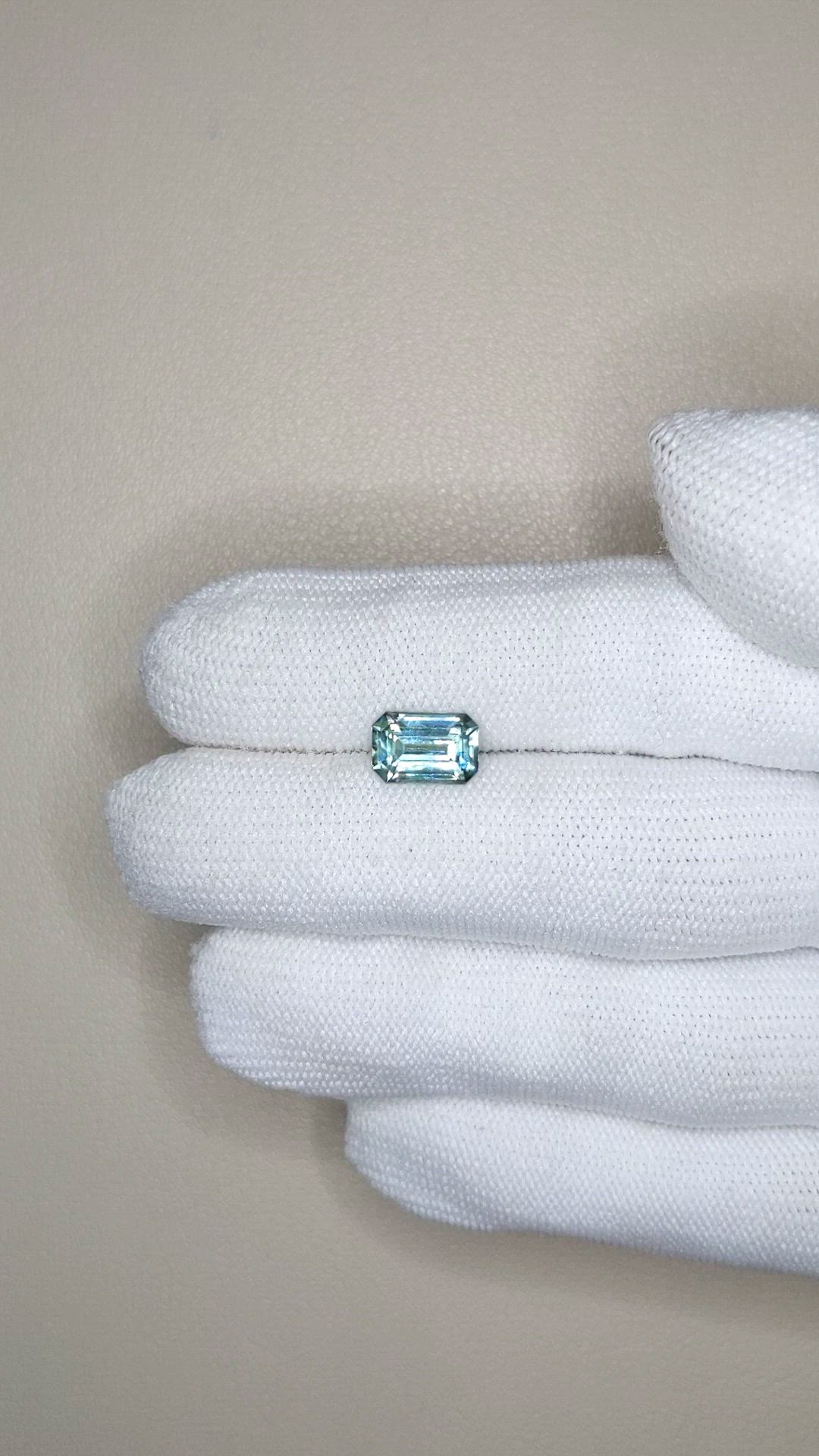 2.24 Ct. Bluish Green Sapphire from Ceylon (Sri Lanka) Size Video