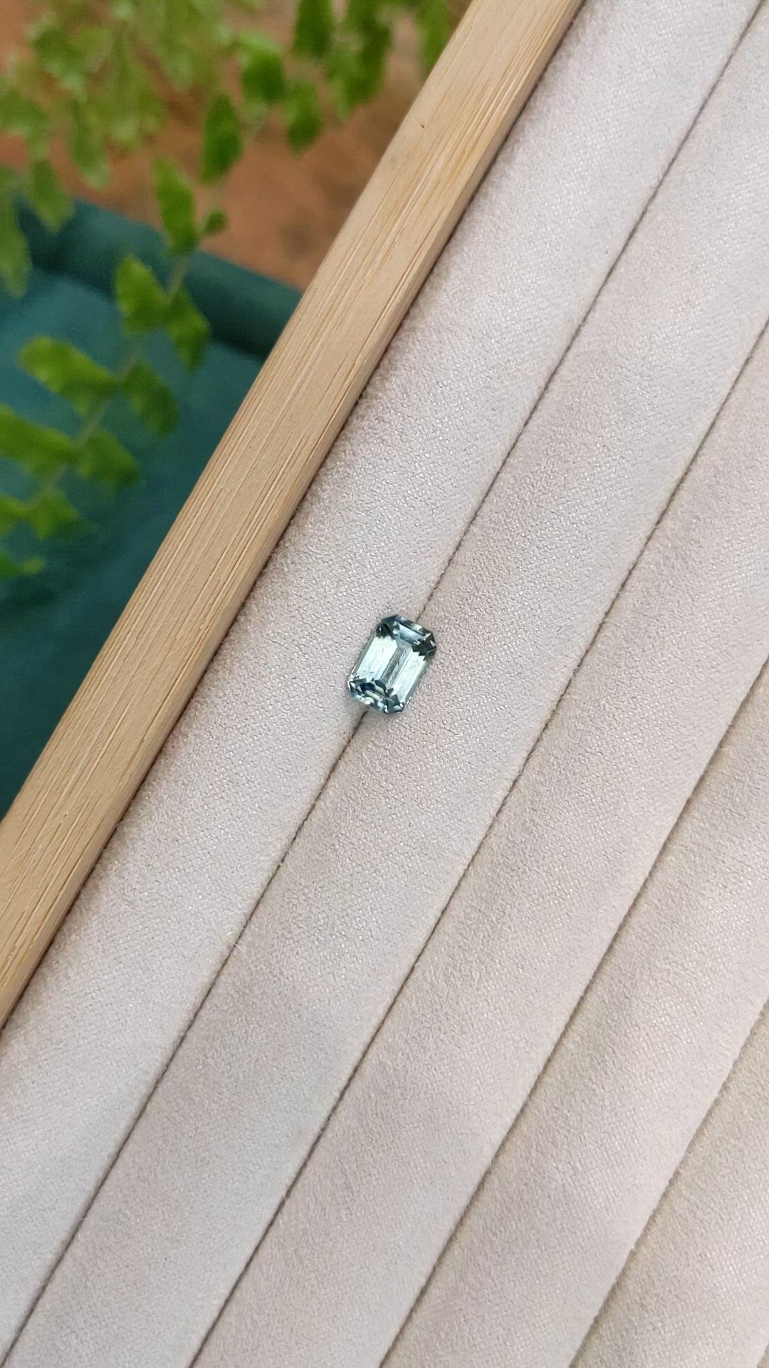 2.24 Ct. Bluish Green Sapphire from Ceylon (Sri Lanka) Size Video